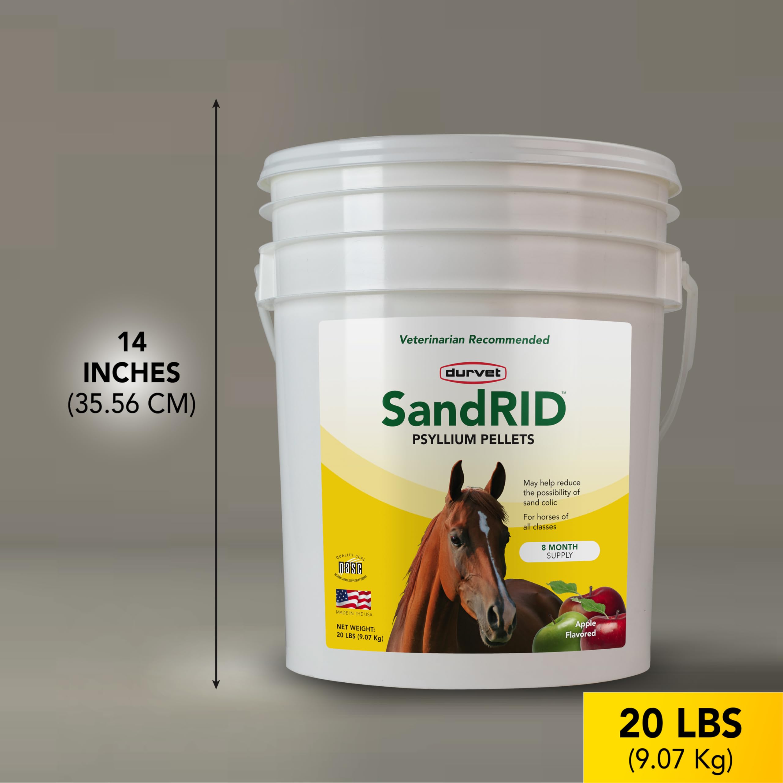 Durvet/Equine 699629 Sandrid Psyllium Pellets for Equine, 20 lb