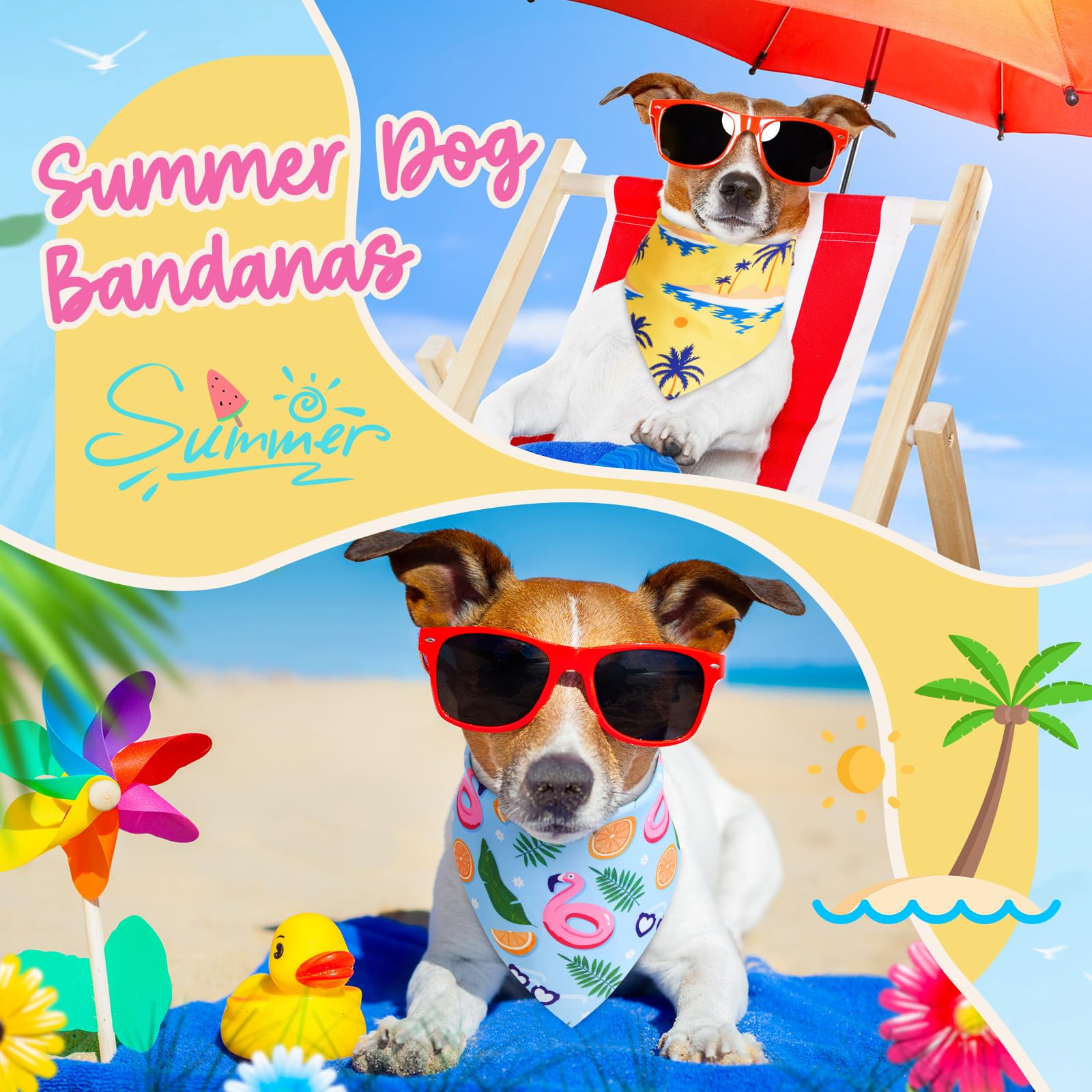 Sweetude 50 Pieces Dog Bandanas Bulk Triangle Dog Scarf Kerchief Bandanas Set For Pet Costume Accessories(31.5 X 21.7 X 21.7 Inc