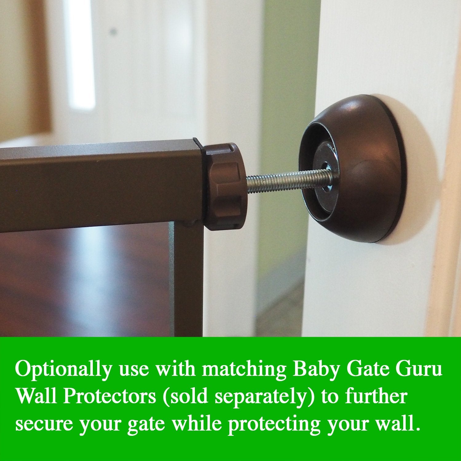 Baby Gate Guru Extra Long M8 Spindle Rods for Pressure Mounted Baby & Pet Gates, 4 Pack, 8mm, Bronze