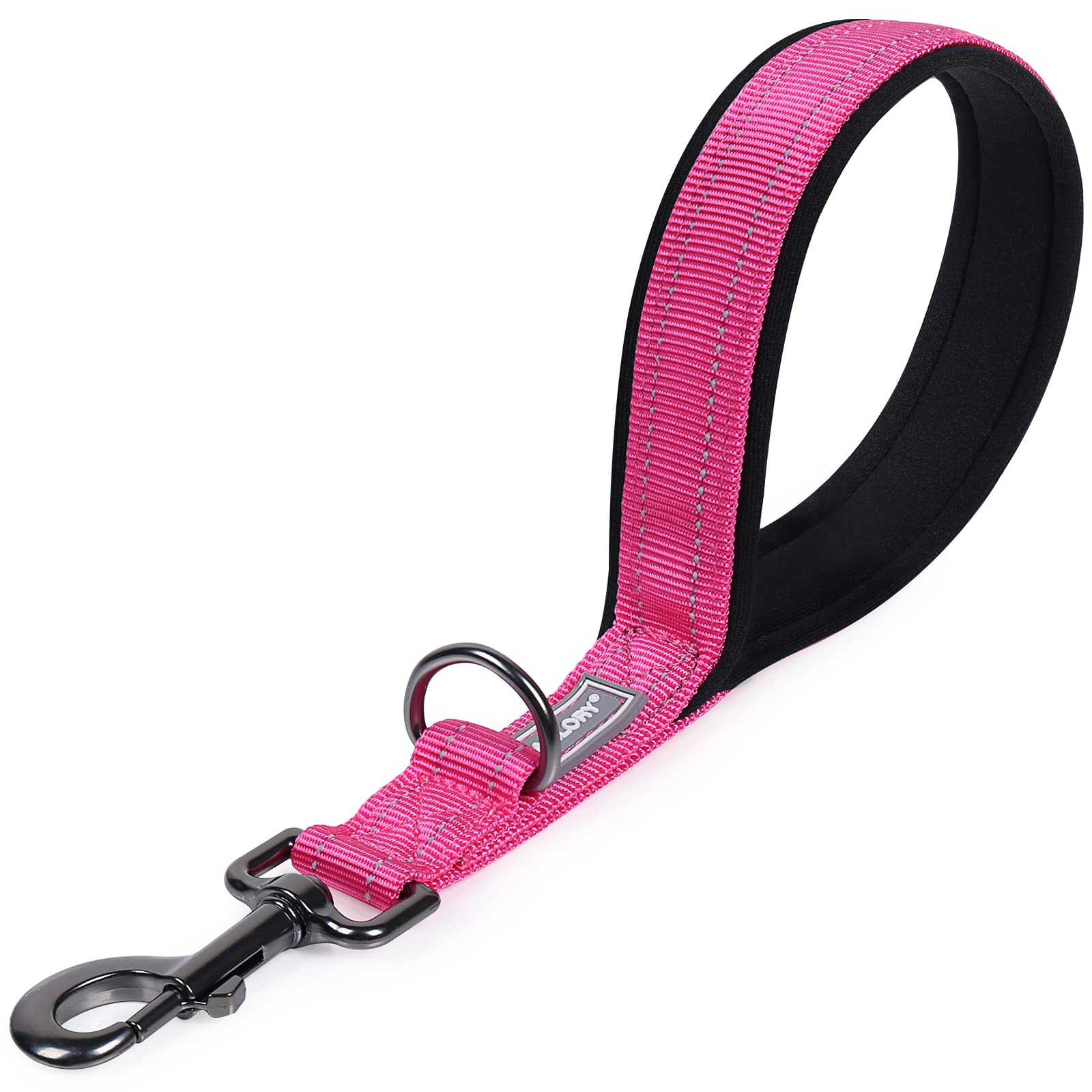 Vivaglory Short Dog Leash For Medium & Large Dogs, 12Inch, Pink