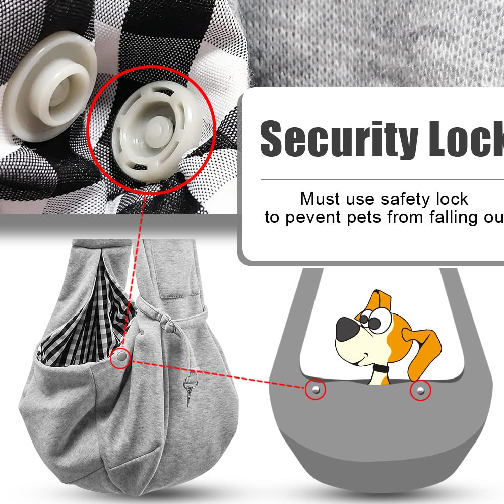 Tomkas Dog Sling Carrier For Small Dogs Dog And Cat Sling Carrier - Hands Free Reversible Pet Papoose Bag - Soft Pouch And Tote
