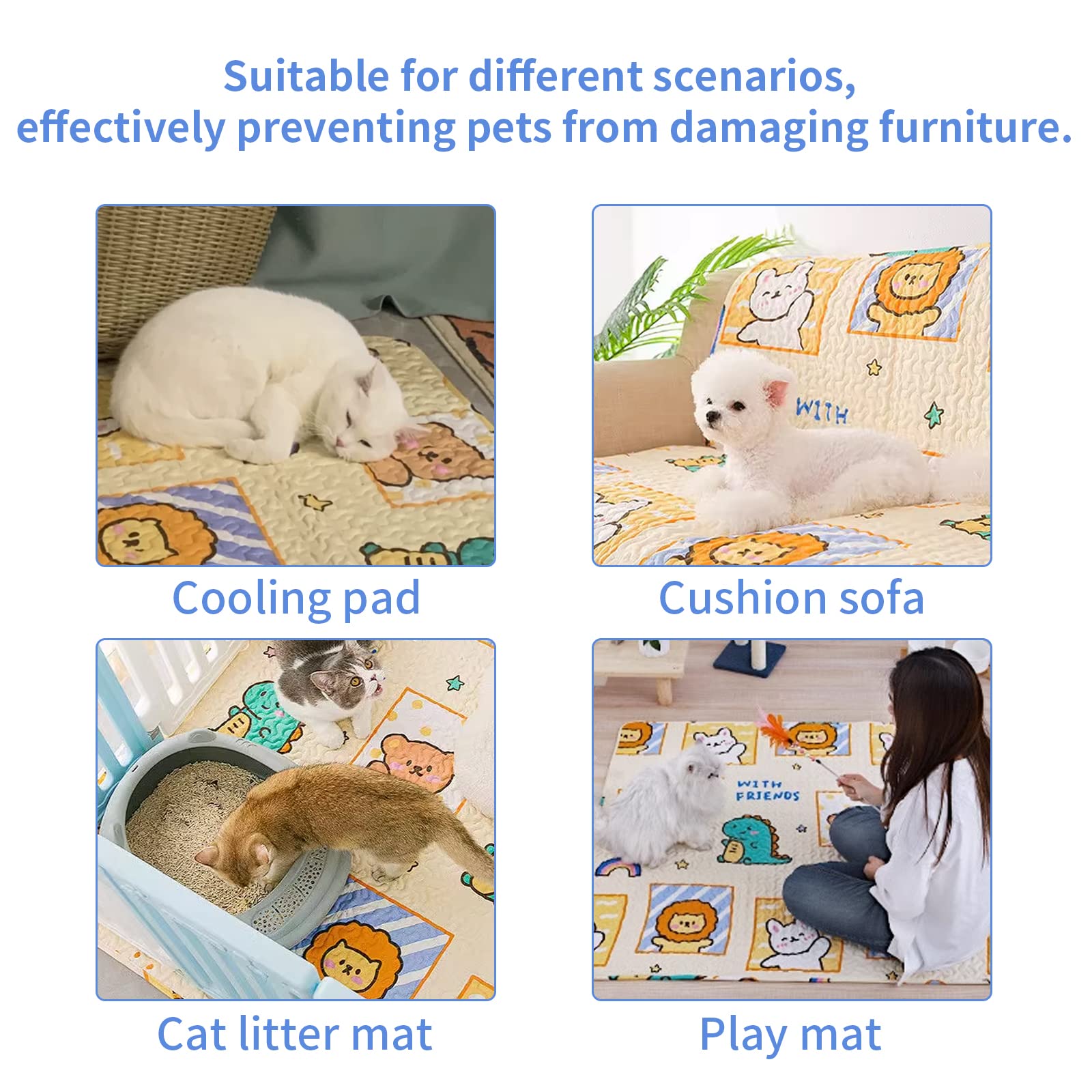 New Upgrade Dog Playpen Mat 2-Pack Crate Mat Puppy Pads, Personalized Dog Crate Pad,[Playpen Not Included!],Reusable Whelping Pl