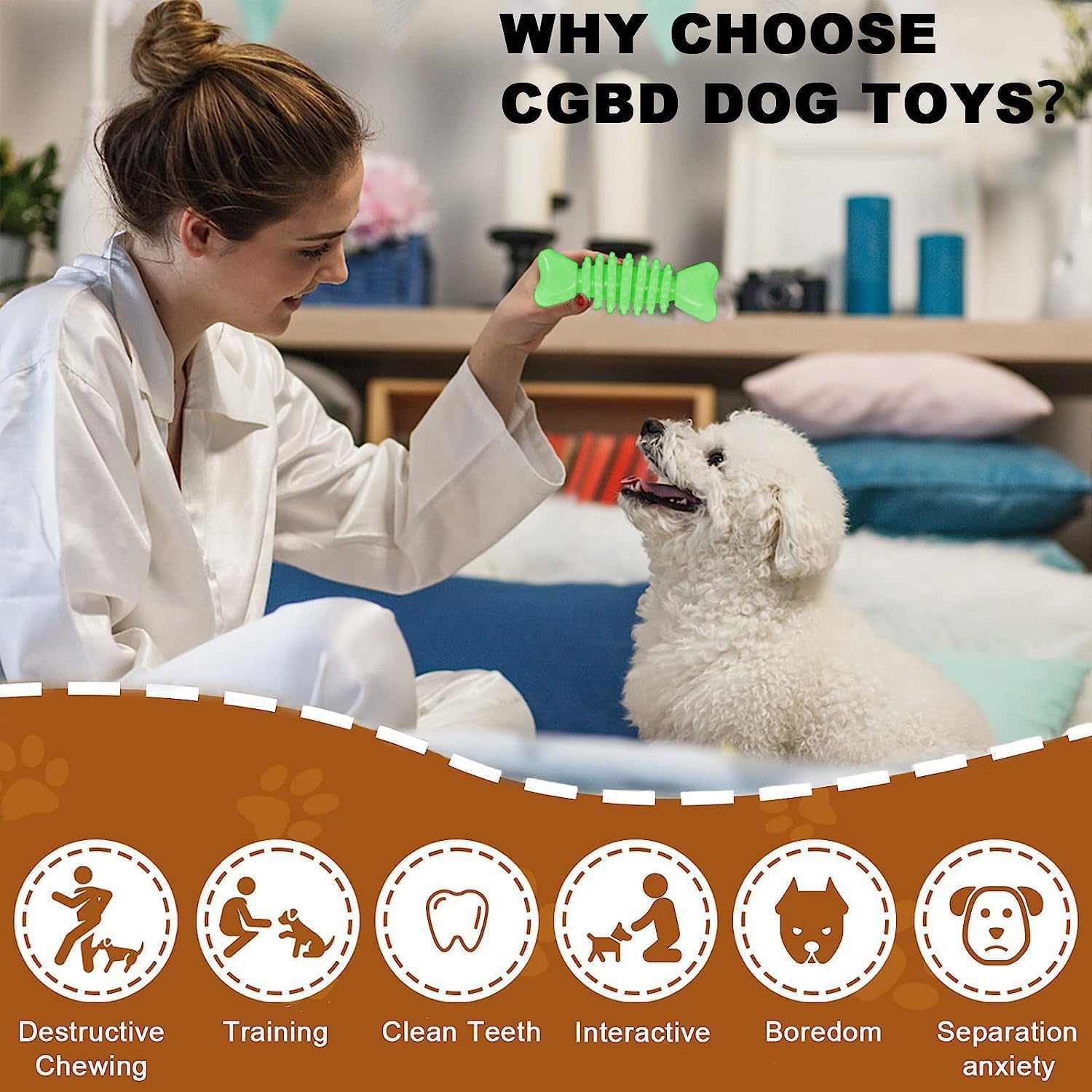 Cgbd Puppy Toys, 6 Pack Dog Chew Toys For Puppy, Cute Green Small Dog Toys Teething Toys For Puppies, Soft Durable Interactive Chew Toy For Small Dogs