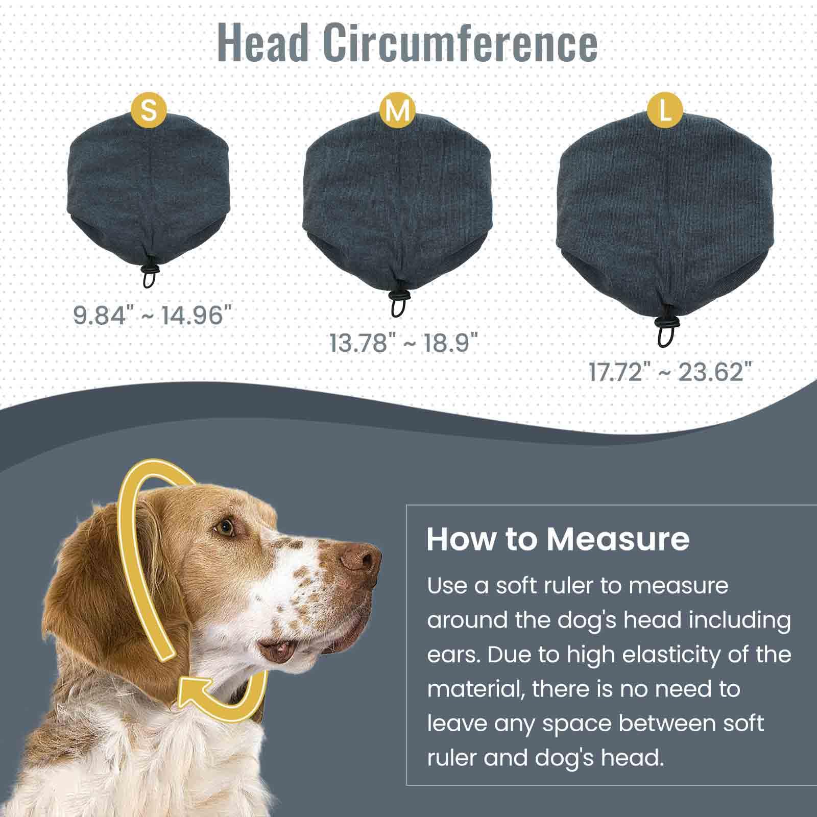 Idomik Dog Calming Hoodie No Shake Ear Wraps For Dogs, Dog Ear Head Covers For Noise Reduction & Anxiety Relief, Dog Ear Headban