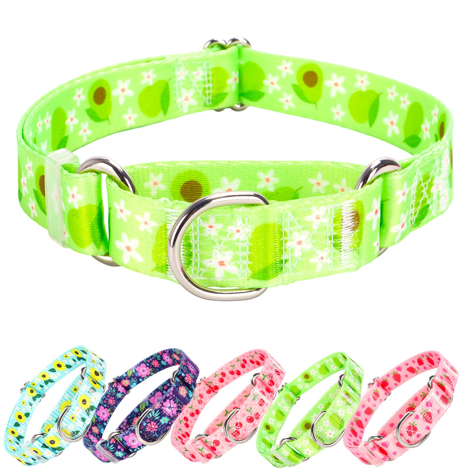 Green Avocado Martingale Dog Collar For Dogs, Premium No Slip Collar, Adjustable Martingale Collar For Small Medium Large Dogs G