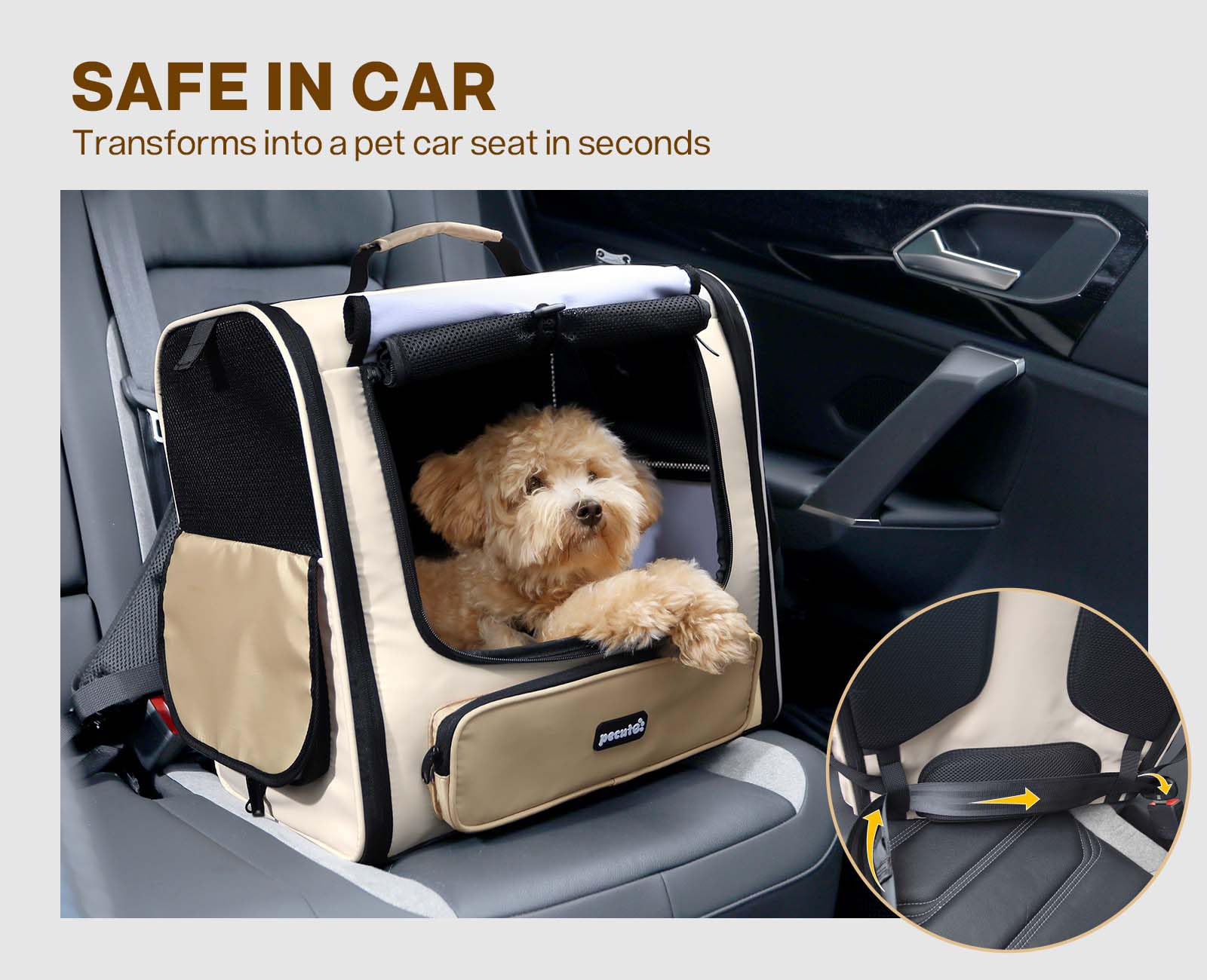 Pecute Cat Carrier Backpack Pet Carrier Backpack Widen Large Space, Stable Pet Backpack For Cat Small Dog, Ventilated Pet Backpa