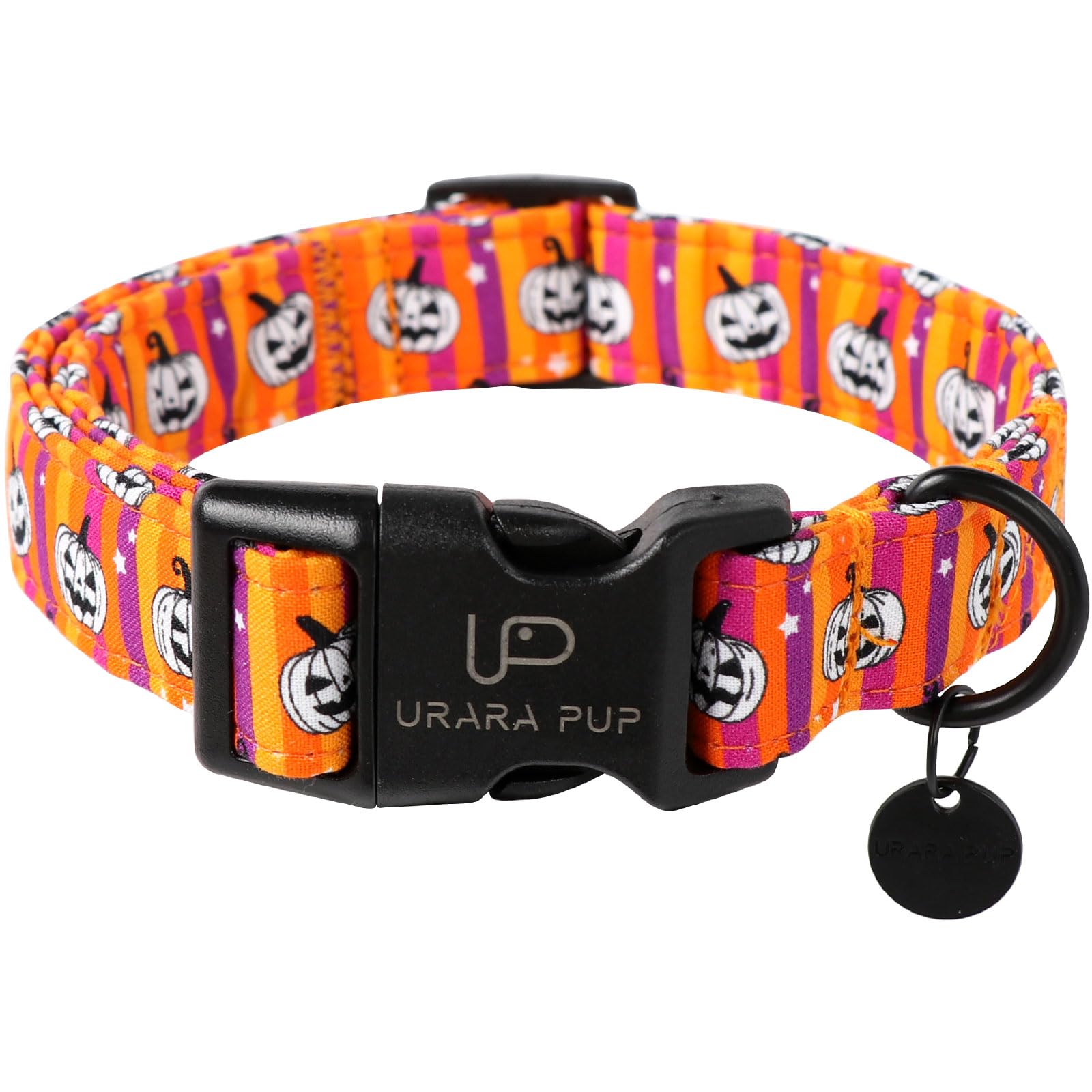 Up Urara Pup Halloween Dog Collar, Autumn Cotton Collar For Puppy Girl Dog Or Cat, Halloween Pumpkin Collar With Lightweight Pla