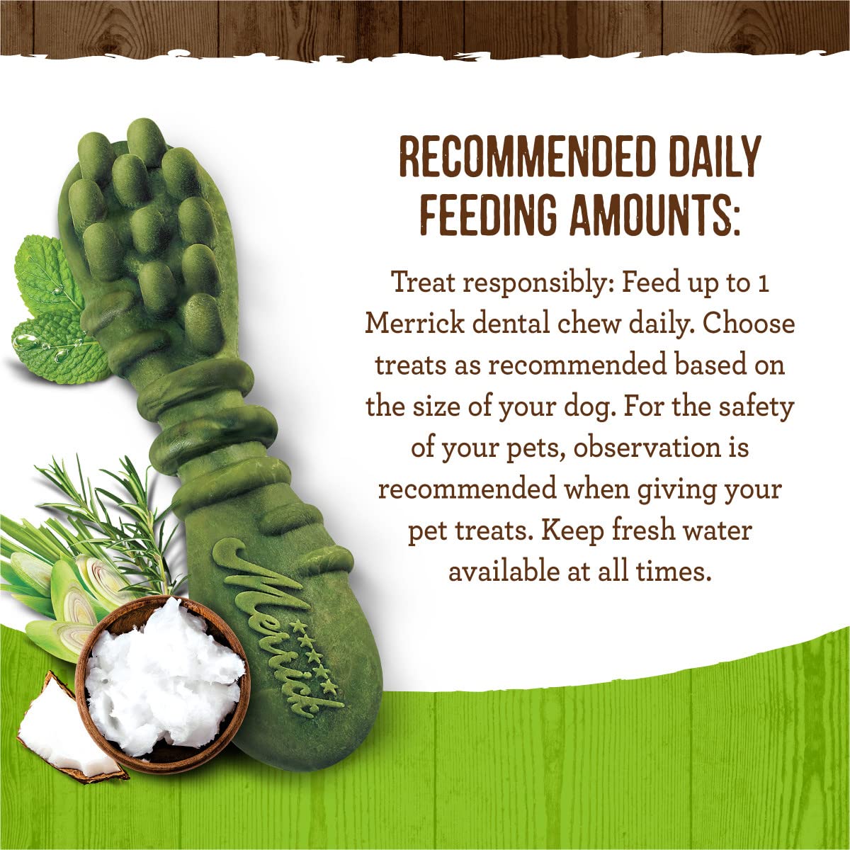 Merrick Fresh Kisses Dog Dental Treats, Coconut Oil, 48 Count, for Small Breeds (15-25 lbs) - 1.83 lb Box