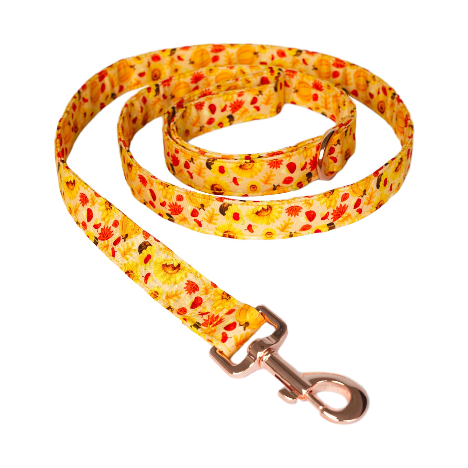 Tunkoo Premium Dog Leash With Sunflower Floral Pattern - Stylish, Sturdy, And Seasonal Pet Leash In Three Size Options Daily, Wa