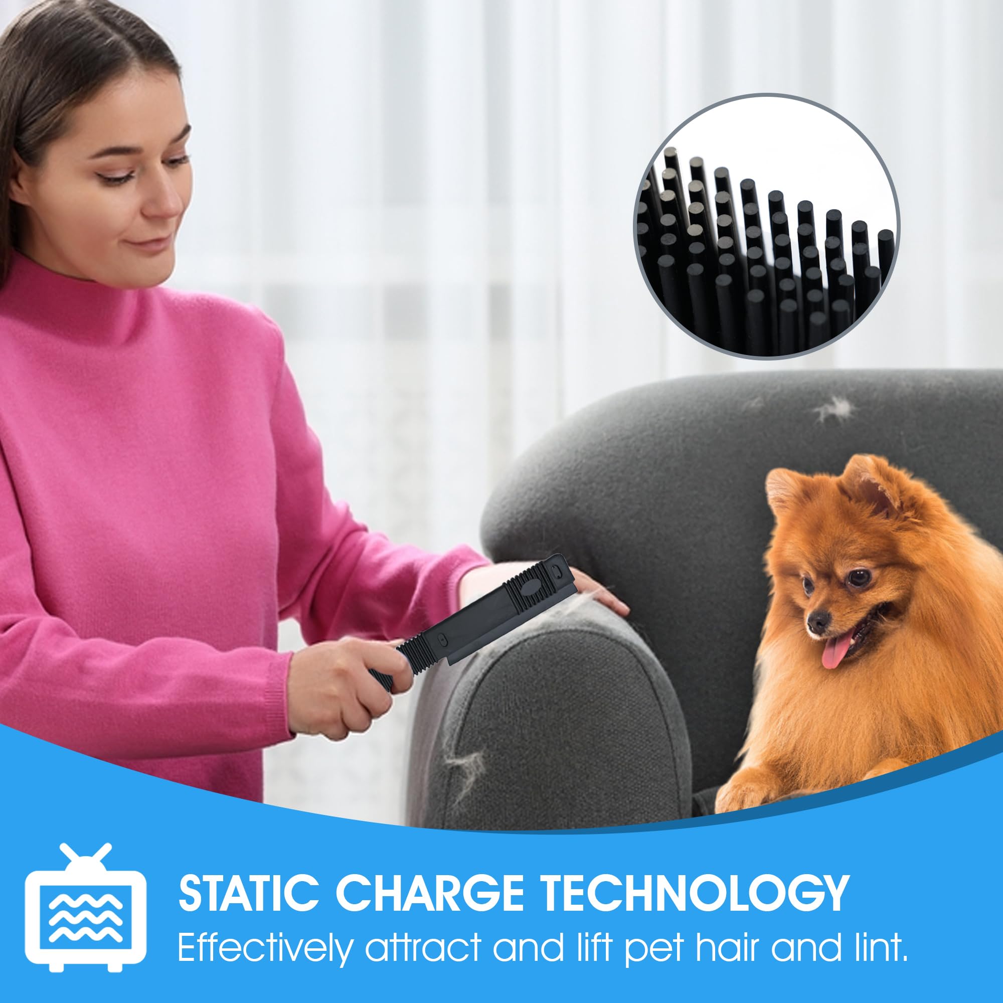 Nanoskin Rubber Pet Hair Brush [85-600],Black