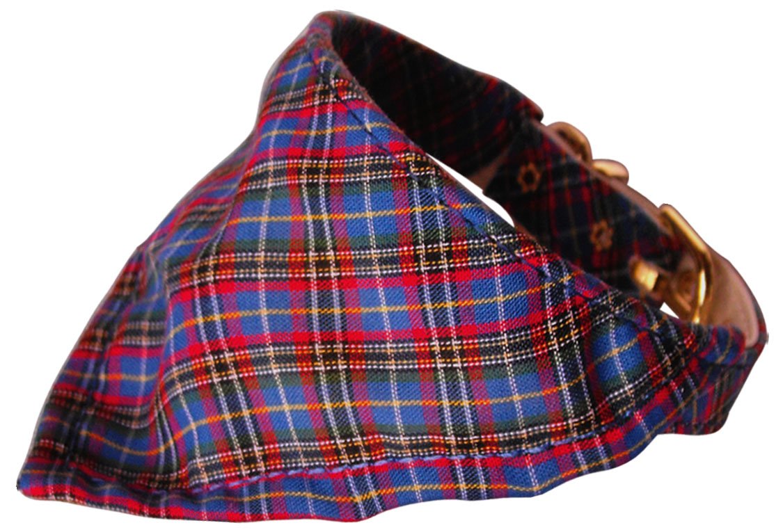 Pet and Dog Bandana Collar, &quot;Plaids&quot; *Choose from: Red Plaid or Blue Plaid* Blue Plaid 10