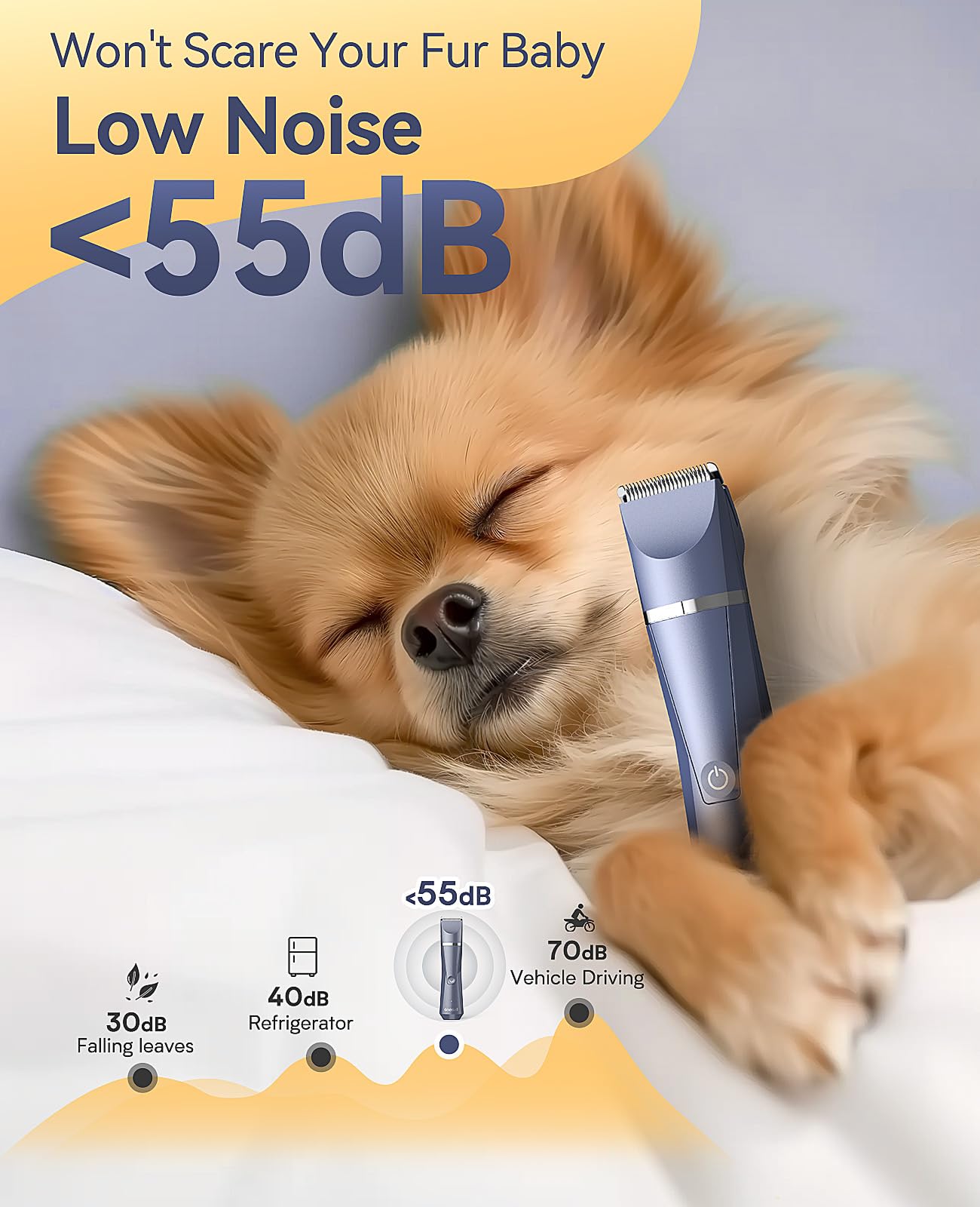 Oneisall Dog Clippers Grooming Kit 4 In 1, Low Noise Dog'S Paw Trimmer&Nail Grinder,Ipx7 Waterproof Cordless Puppy Trimmer Shave