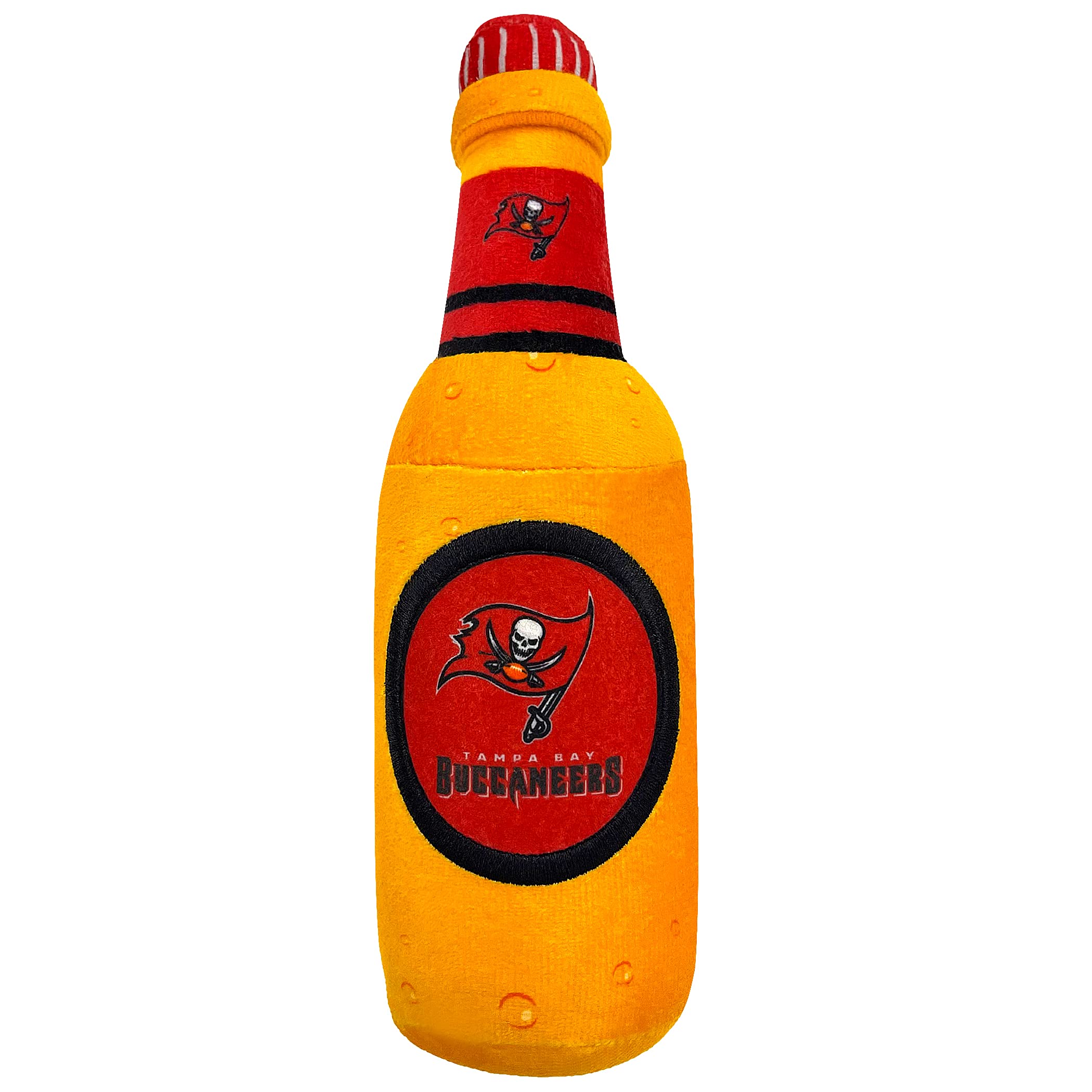 Nfl Tampa Bay Buccaneers Beer Bottle Plush Dog & Cat Squeak Toy - Cutest Stadium Soda Bottle Snack Plush Toy For Dogs & Cats Wit