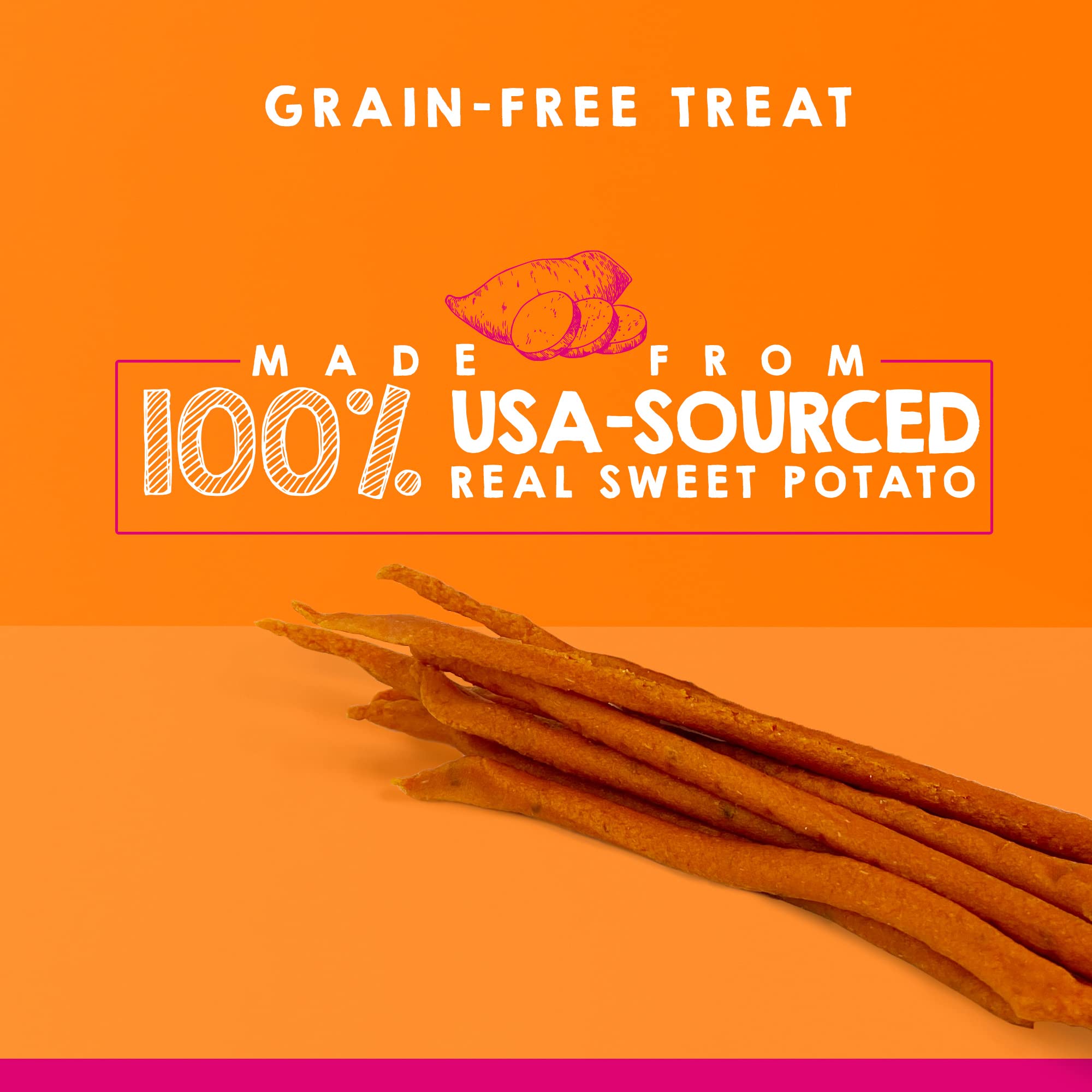 Rileys Slims Dried Sweet Potato Dog Treats - Dehydrated Chews with Turmeric - Limited Ingredient USA Sourced Sweet Potato - Mad