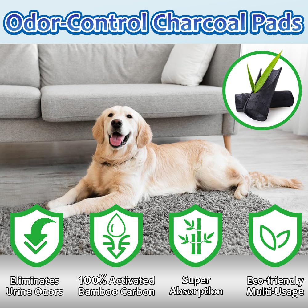 Dogcator Charcoal Puppy Pads Extra Large 30'X36', 30 Count Super Absorbent Pee Pads For Dogs, Disposable Urine Bed Underpads For Doggy, Thicken Xxl Disposable Pet Underpads, Piddle Pee Sheets X-Large