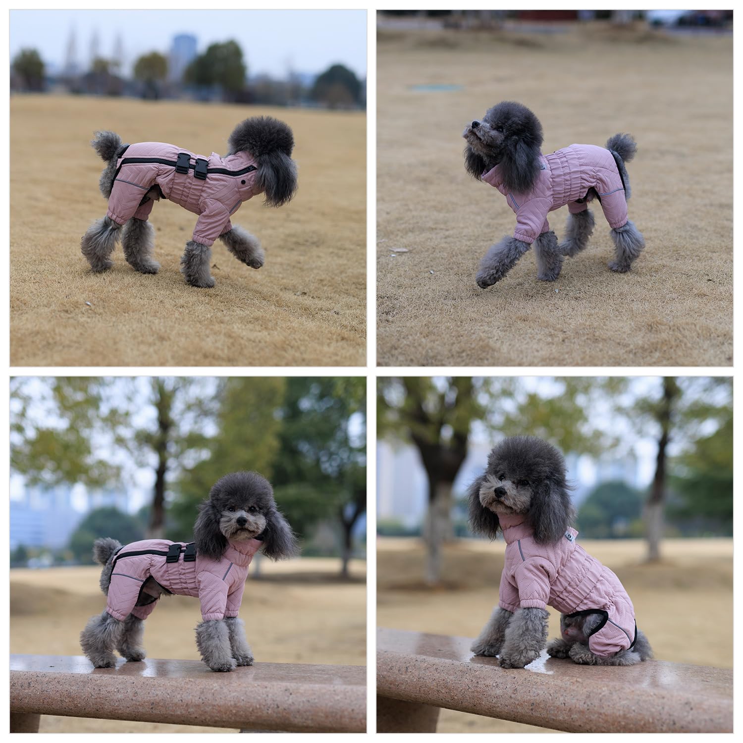 Lovelonglong Dog Vest, Lotus Pink, 4Xl - Waterproof Winter Dog Coat, 4 Legs Covered, Windproof, Reflective, Adjustable, For Smal