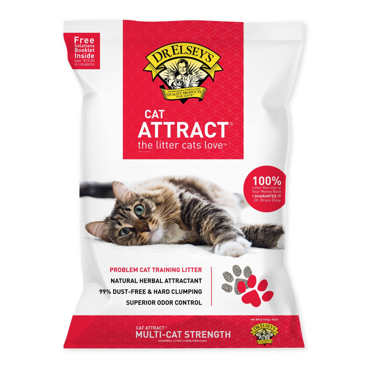 Dr. Elsey'S Cat Litter Cat Attract - Unscented Natural Herbal Cat Litter - Superior Odor Control Cat Litter - Low Dust & Low Tra