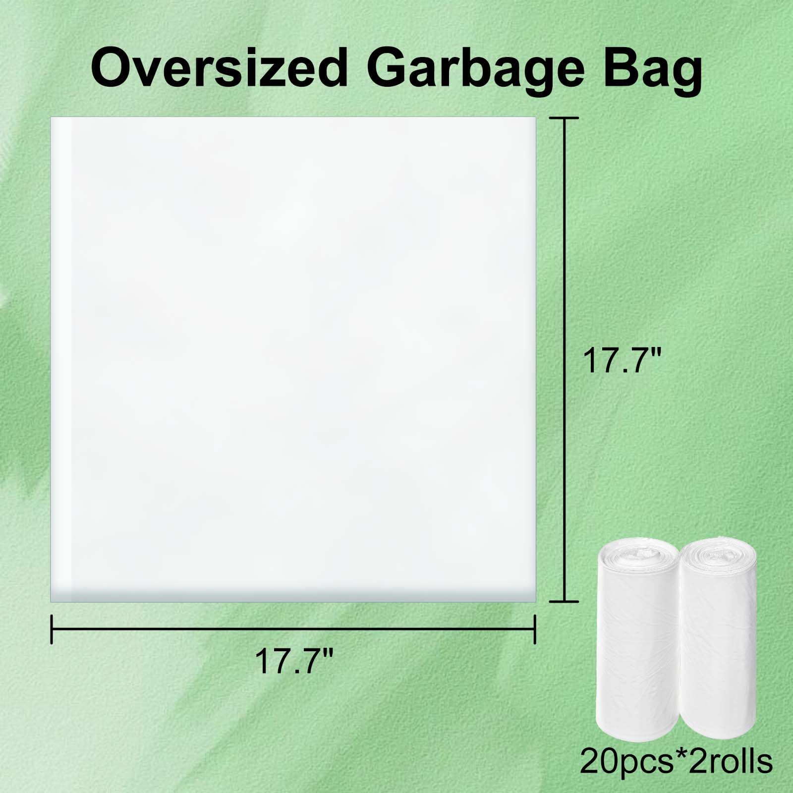 Duty Cat Litter Box Drawer Liners, Large Garbage Bag, 20 Count Per Roll, 2 Rolls, Tear, Multi-Use For Cat Litter Box, Kitchen, O