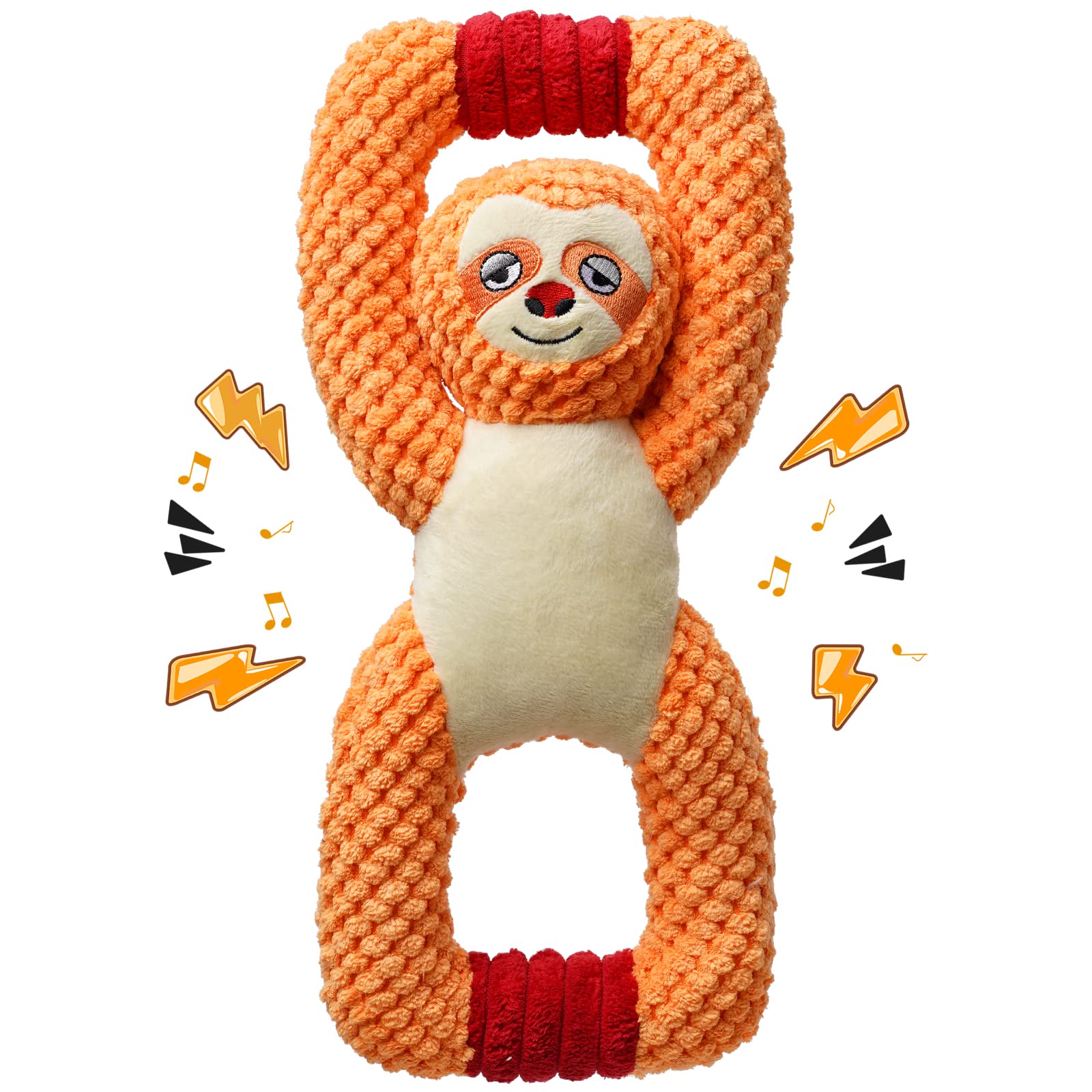 Samtotopets Large Squeaky Dog Toys, Stuffed Animal Dog Plush Toy,Interactive Puppy Toys With Crinkle Paper For Small, Medium, An