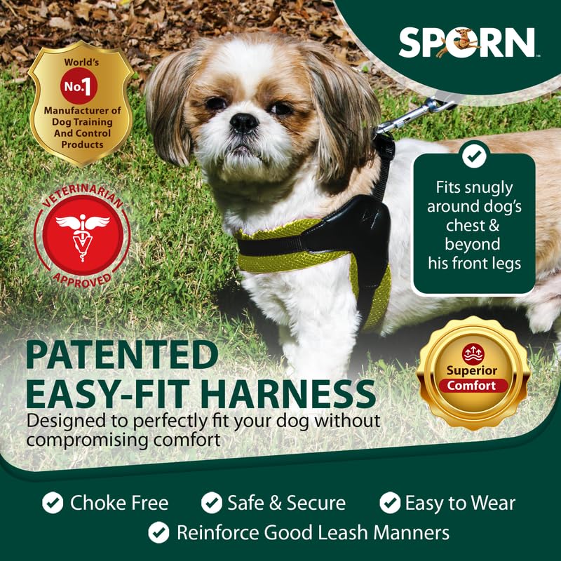 Sporn Easy-Fit Mesh Dog Harness Large Sized Dog, Yellow Soft Fabric Nylon No Choke Dog Harness Large Size Dog, Breathable & Easy Dog Walking Harness, Provides To Large Breeds