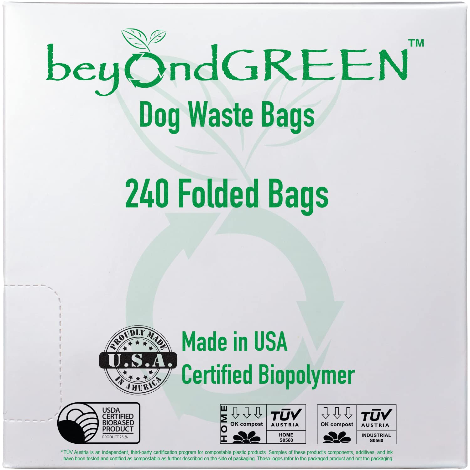 Beyondgreen Plant-Based Dog Poop Waste Bags For Leash Dispenser - 240 Bags - 16 Rolls Of 15 Bags - 9' X 12'