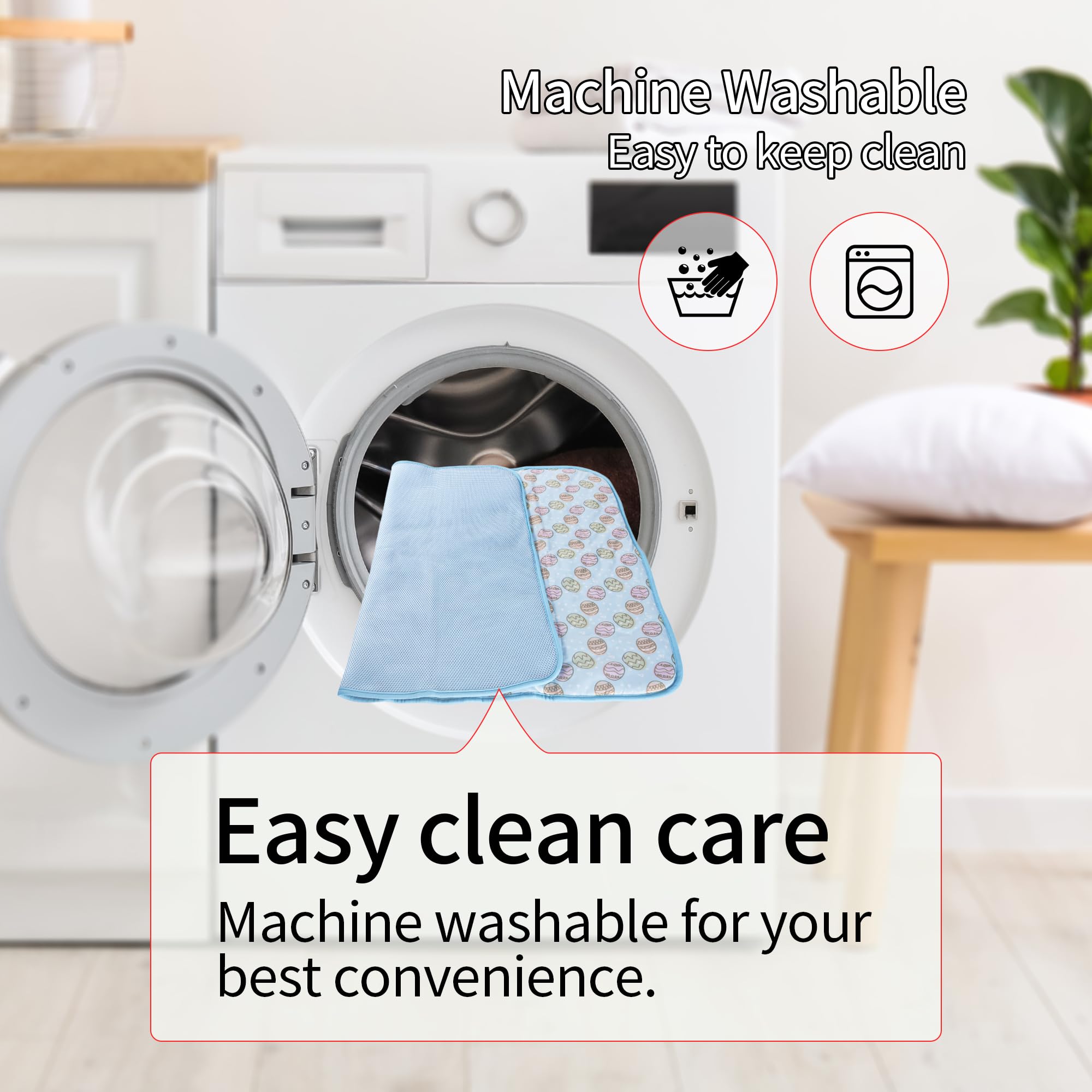 Nacoco Pet Cooling Mat Cat Dog Cushion Pad Summer Cool Down Comfortable Soft For Pets And Adults (L, Blue)