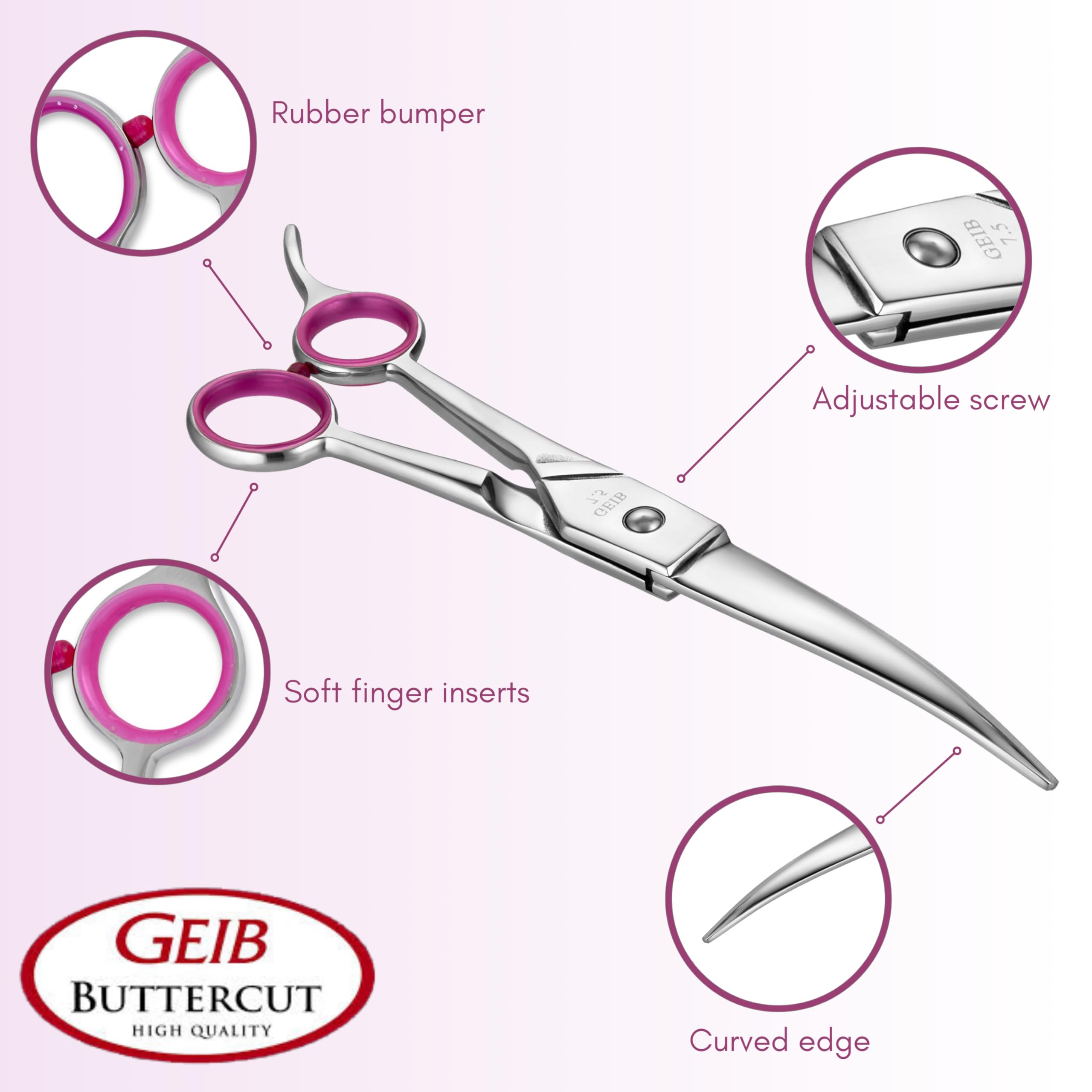 Geib Gator Shear Stainless Steel Pet Grooming Kit, 3-Pack