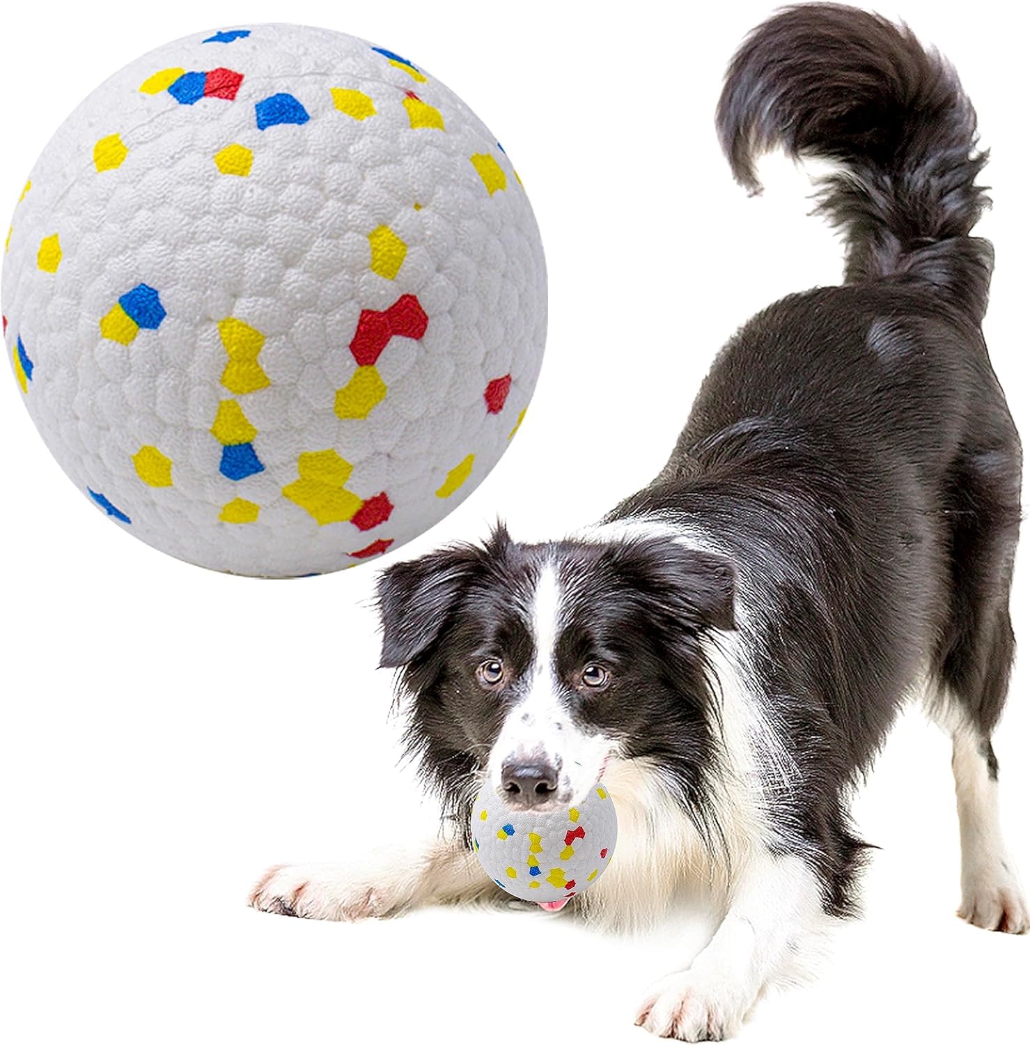 KUTKUT 2.9 Dog Balls for Aggressive Chewers, Indestructible Dog Toys, Puppy Chew Toys for Teething, Durable Dog Chew Toy, Dog T
