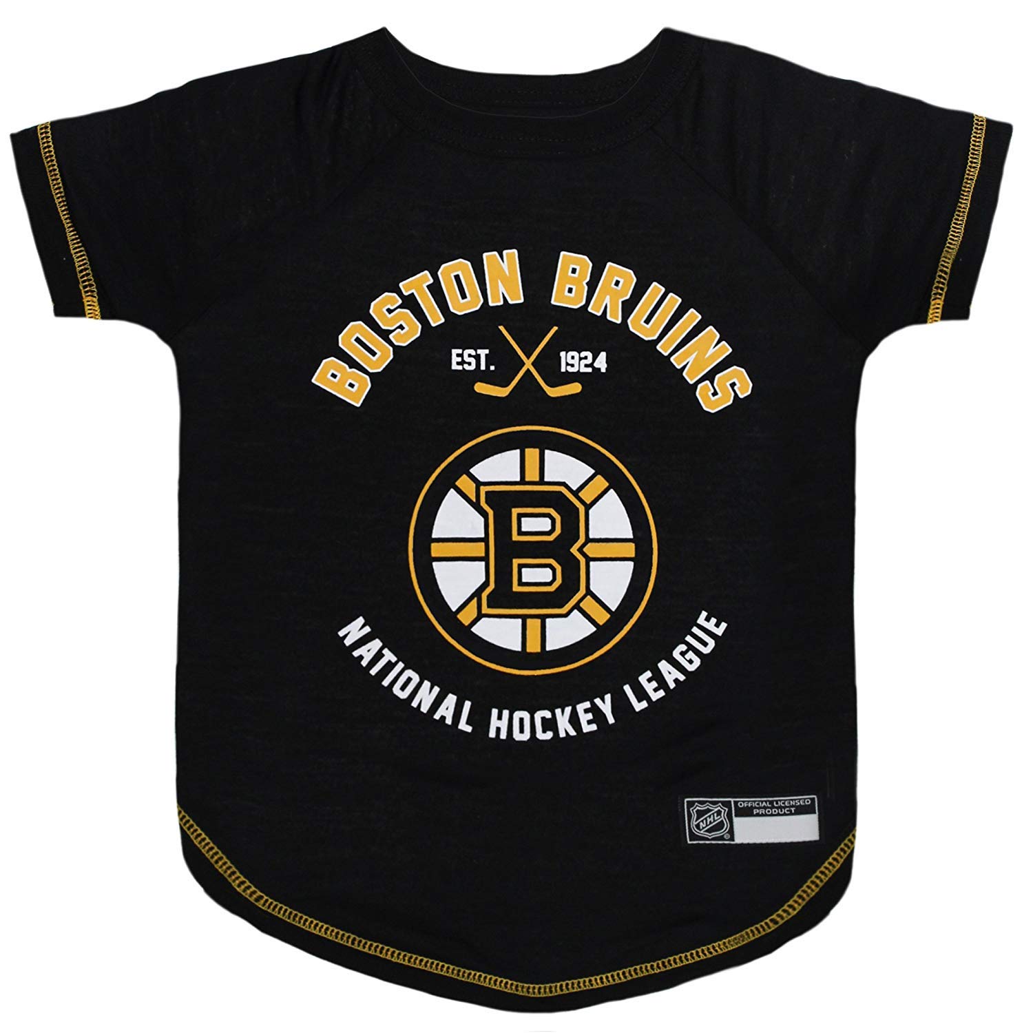 Pets First NHL Boston Bruins Tee Shirt for Dogs & Cats, Medium. - are You a Hockey Fan? Let Your Pet be an NHL Fan Too!, Medium 