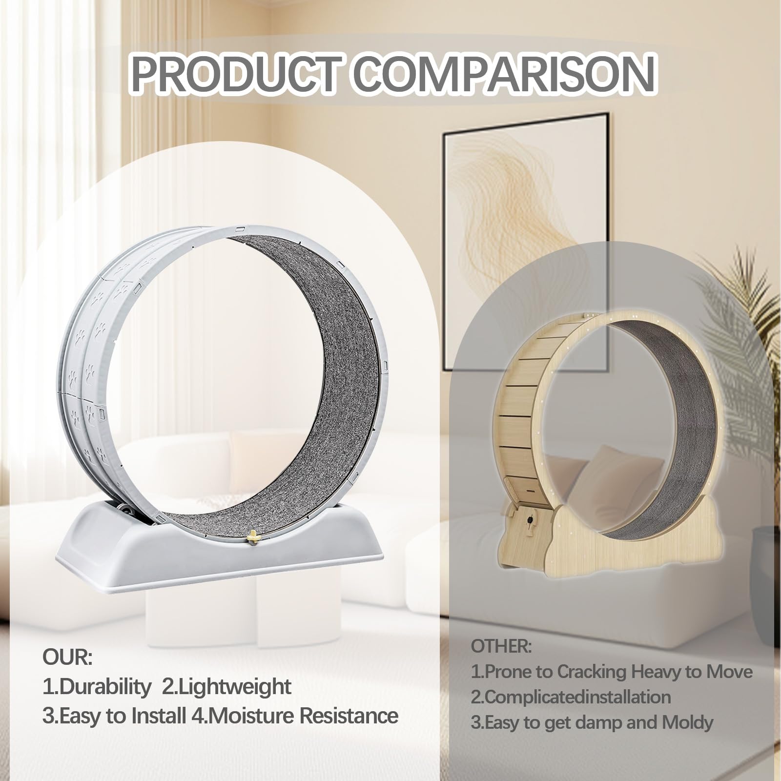 Goosheep Cat Wheel Exerciser Cat Treadmill Cat Wheels For Indoor Cats Exercise Wheel Indoor Cat Running Wheels For Indoor Cats G