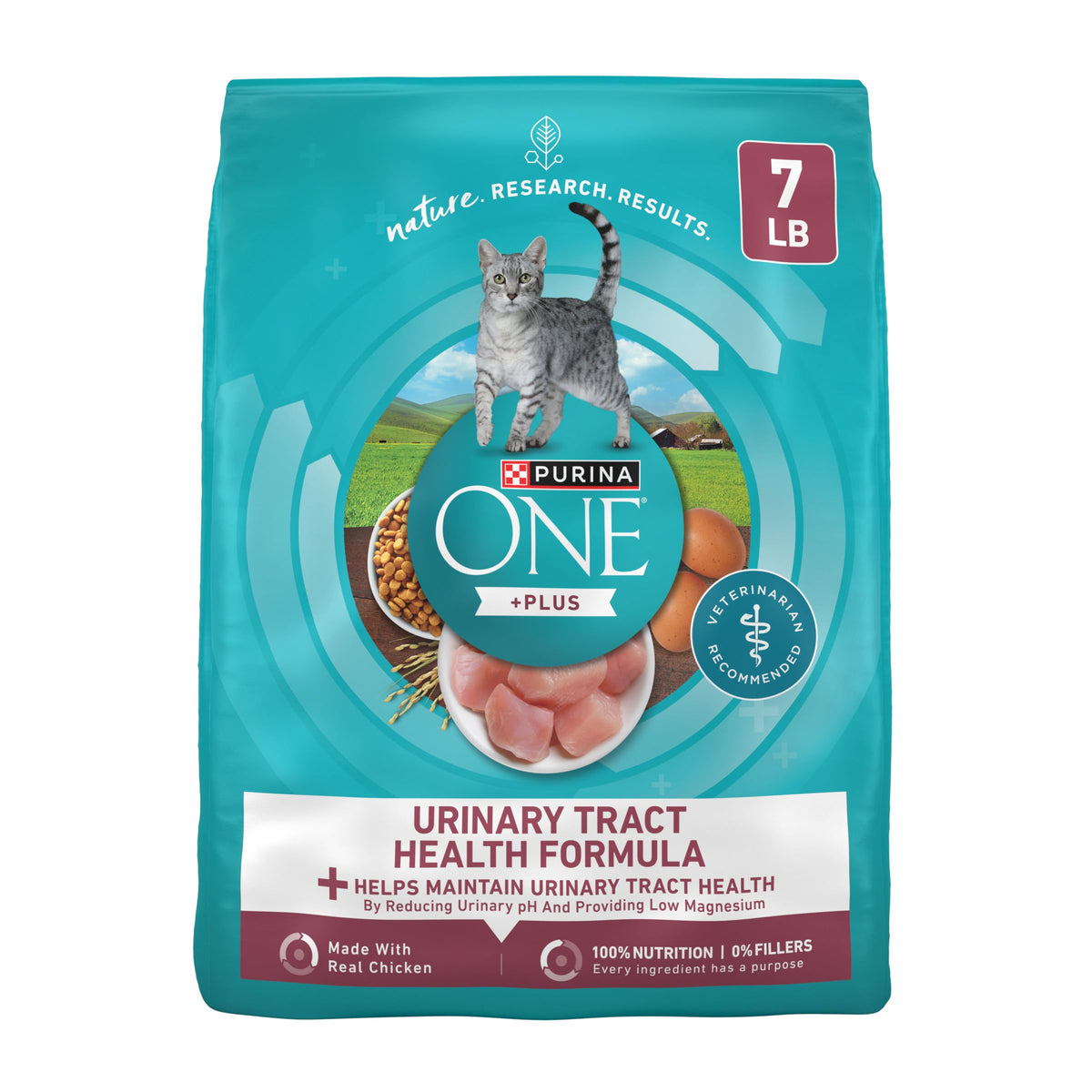 Purina One High Protein Dry Cat Food, +Plus Urinary Tract Health Formula - 7 Lb. Bag