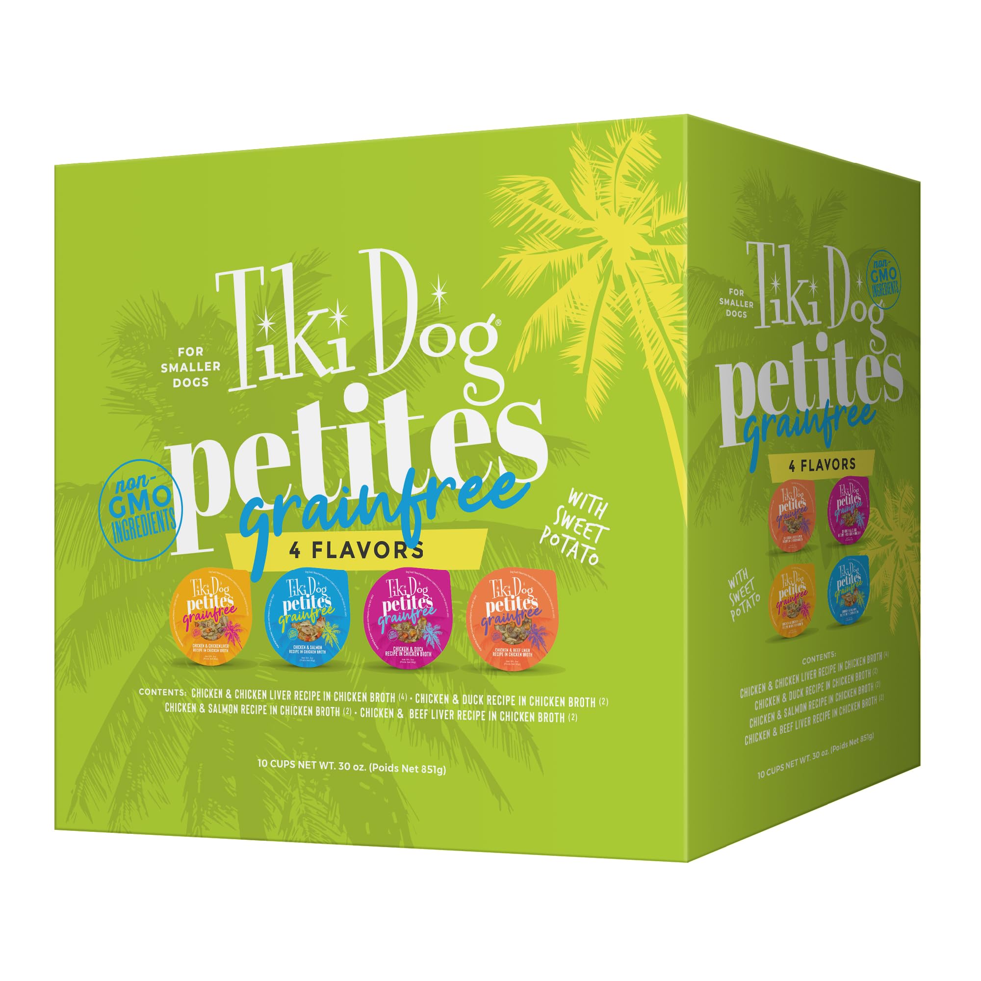 Tiki Dog Petites Grain Free, Variety Pack, Nutrient Dense Meat, Wet Dog Food for Small Breed Dogs and All Life Stages, 3 oz. Can