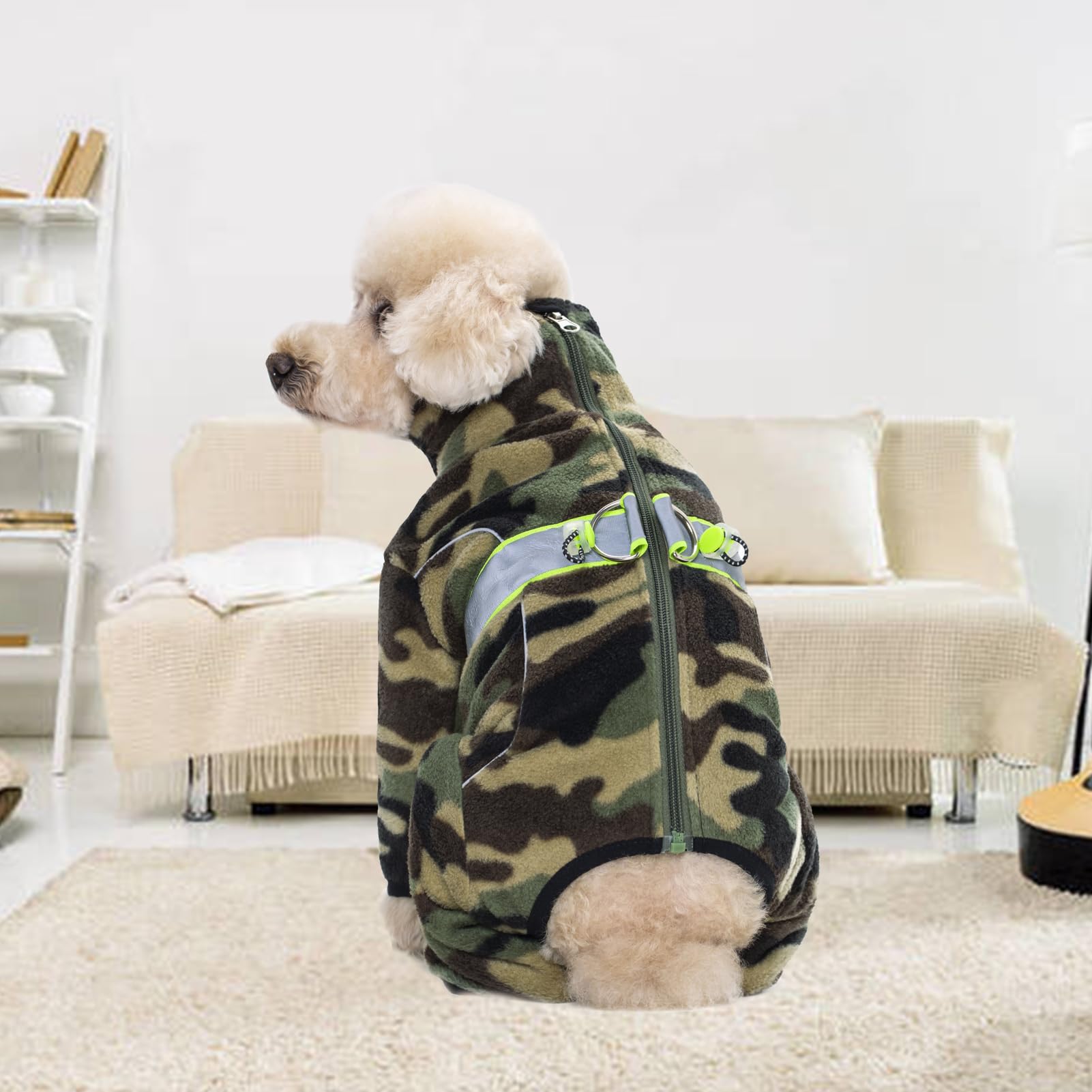 Aitoli Dog Coats For Small Medium Dogs, Polar Fleece Pajamas Bodysuit, Winter Jacket Sweater Vest, Four-Legged Warm Clothes