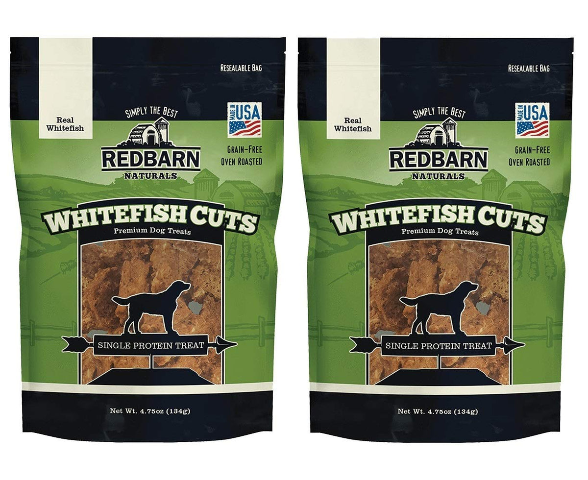 Redbarn Pet Products 2 Pack Of Whitefish Cuts Grain-Free Dog Treats, 4.75 Ounces Each, Made In The Usa