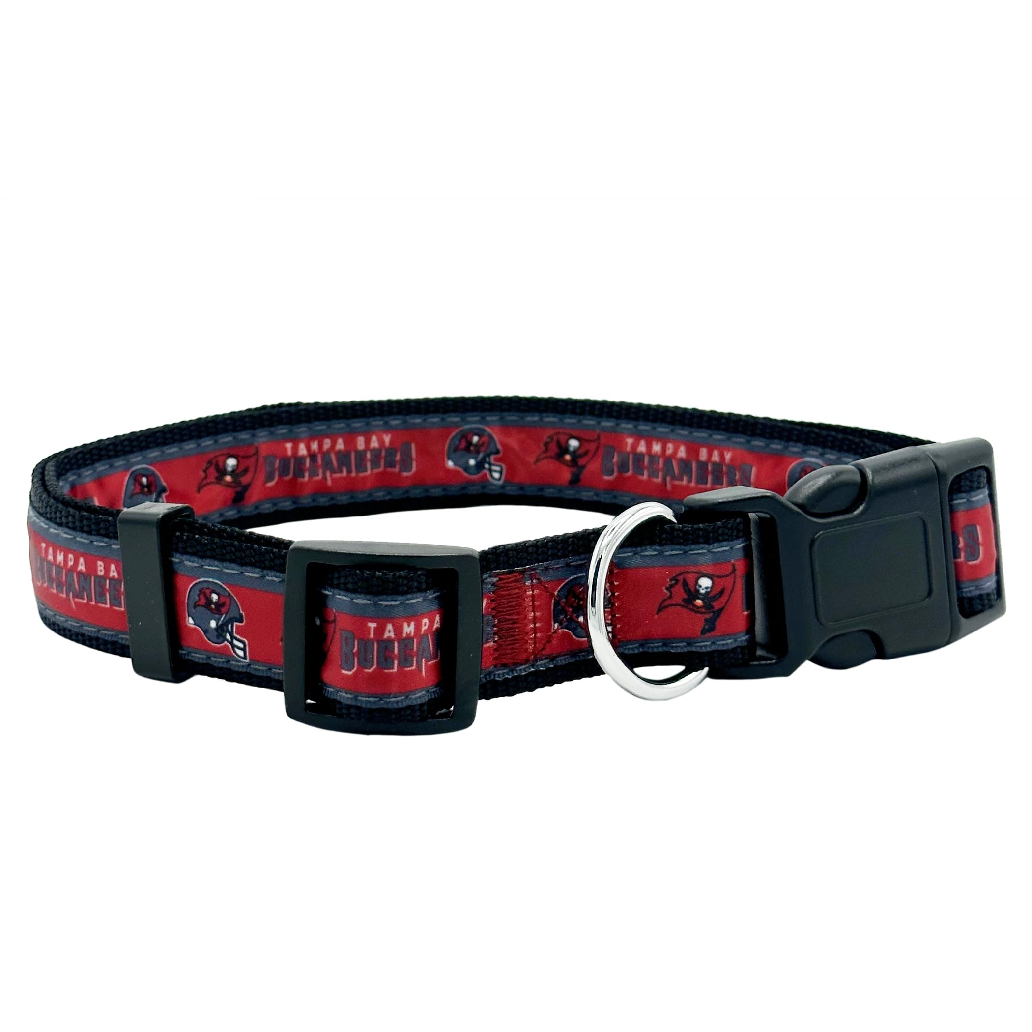 Pets First NFL Tampa Bay Buccaneers Licensed PET COLLAR, Large - Heavy-Duty, Strong, and Durable Dog Collar. Available in 31 Foo