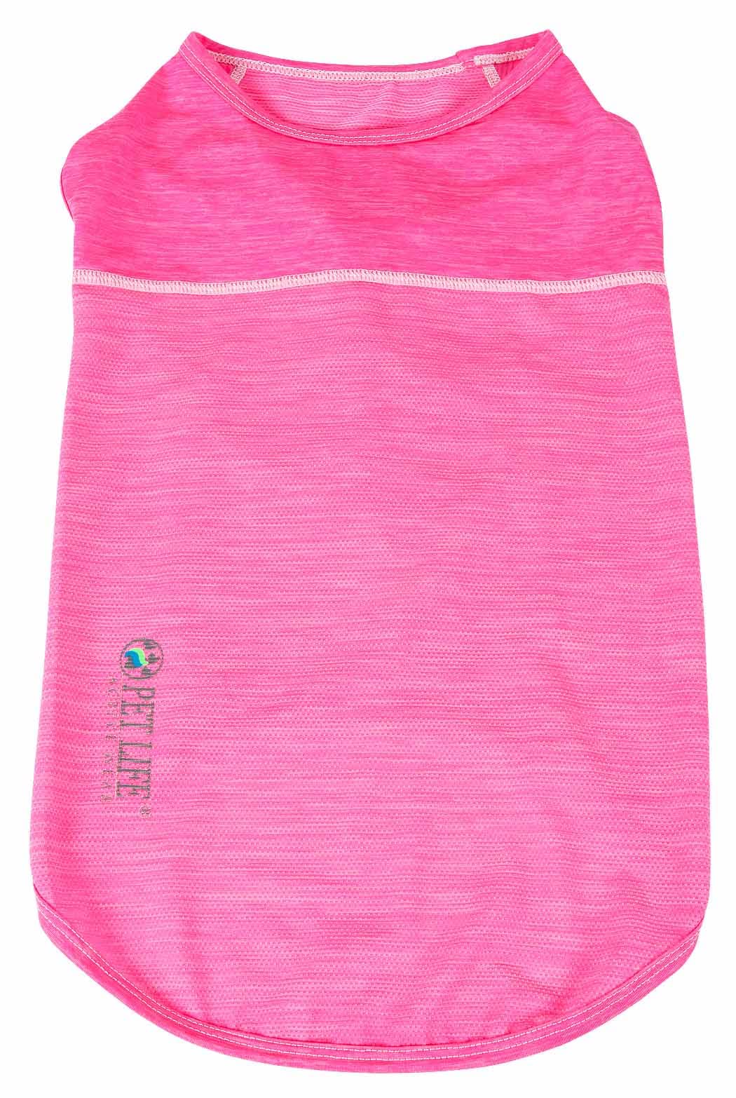 Pet Life Active 'Aero-Pawlse' Heathered Quick-Dry And 4-Way Stretch-Performance Dog Tank Top T-Shirt(D0102H7Lu7G.)