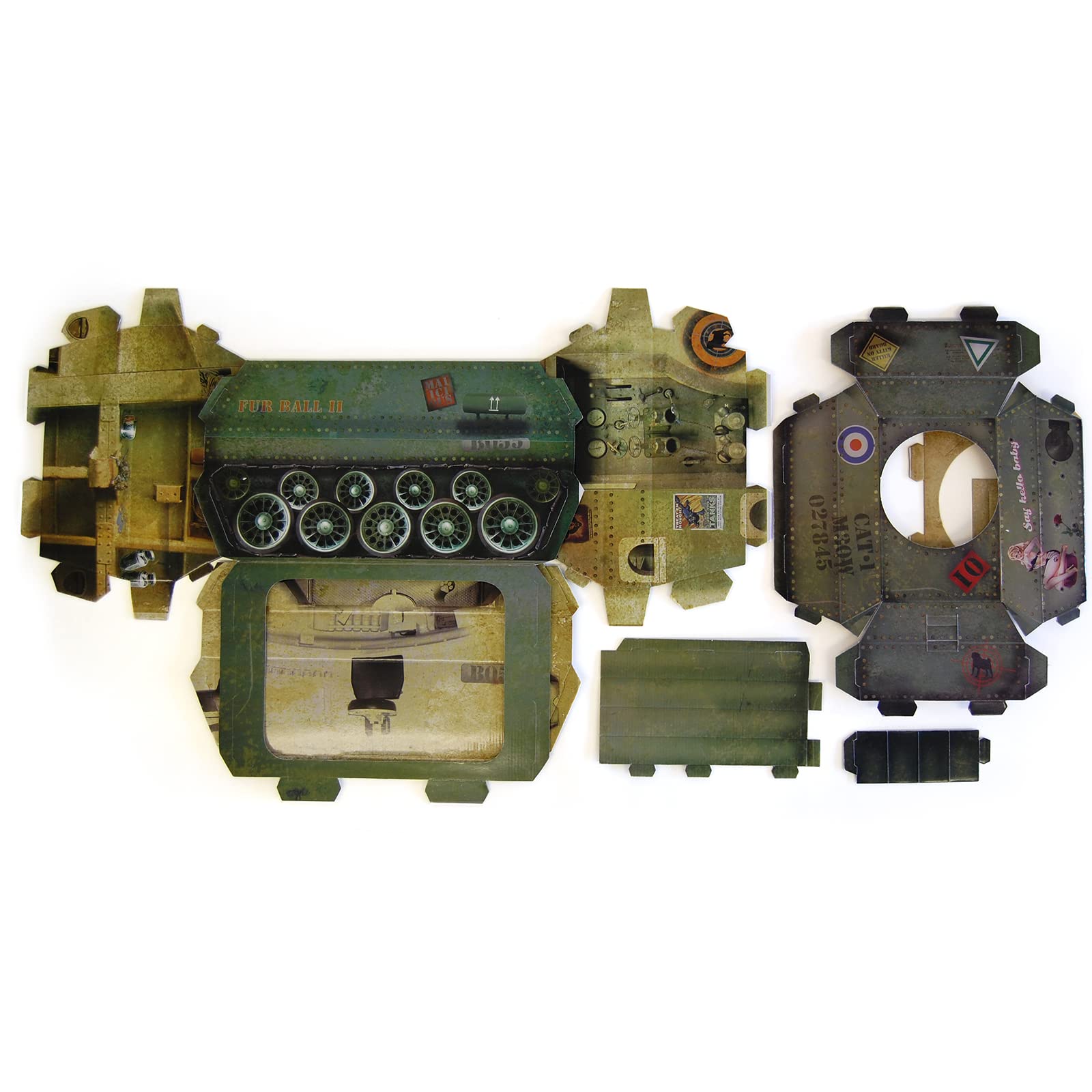 Suck Uk | Tank Cat House | Cardboard Kitten Toys & Cat Bed | Interactive Cats Toy For Kittens & Cats | Novelty Kitten Accessorie