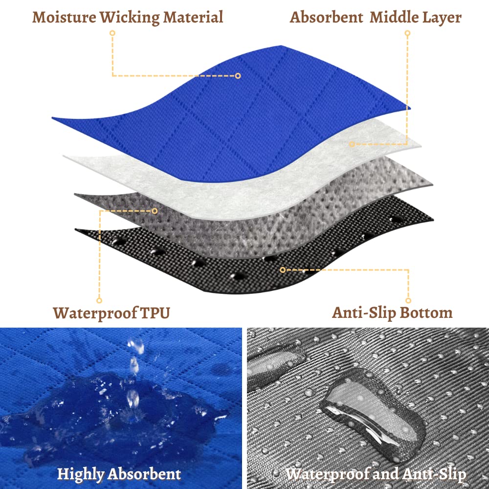 Tierecare Dog Playpen Mat Pee Pad For Puppy Cat Octagon Shape Non-Slip Washable Whelping Pads Leakproof Potty Training Pads Reusable Absorption Pet Cage Liner