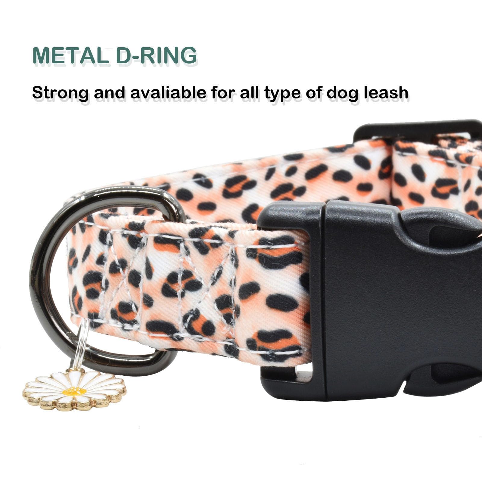 2 Pcs Cotton Dog Collar Soft Cute Flower -3 Sizes Soft Nylon Puppy Collar Adjustable For Girl Female Small Medium Large Dogs(04L