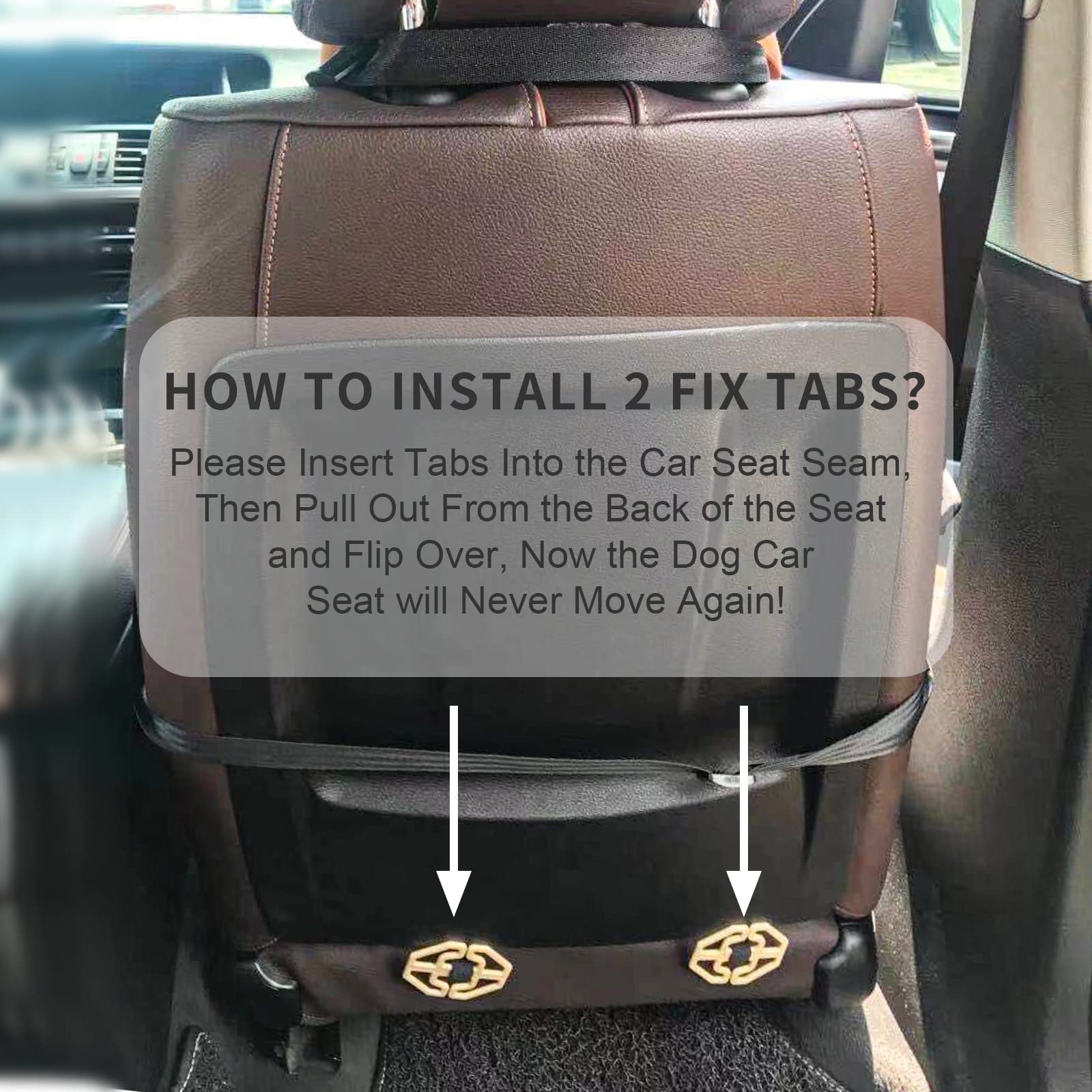 Genorth Small Dog Car Seat Puppy Pet Seats For Cars Vehicles Small Dogs Upgrade Washable Portable Pet Booster Seat For Car With Clip-On Safety Leash,Perfect For Small Pets(Black)