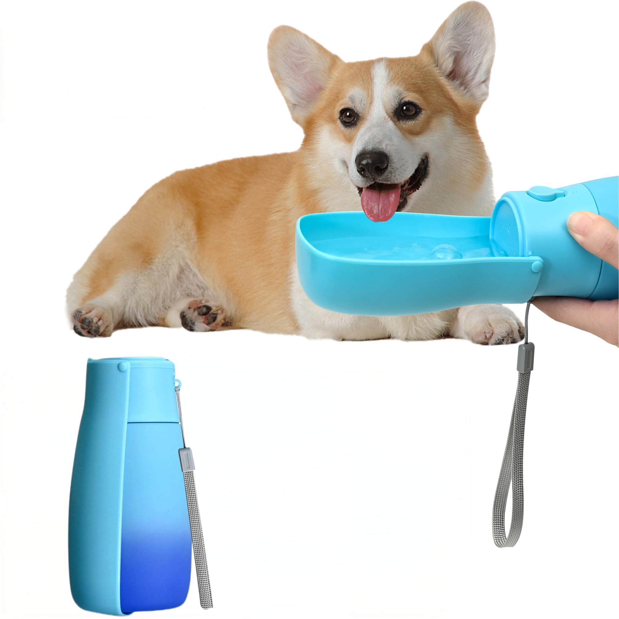 Vepouyu Dog Water Bottle, Travel Puppy Water Bowl, Leak Proof Portable Puppy Water Dispenser, Foldable Dog Water Bottle For For 