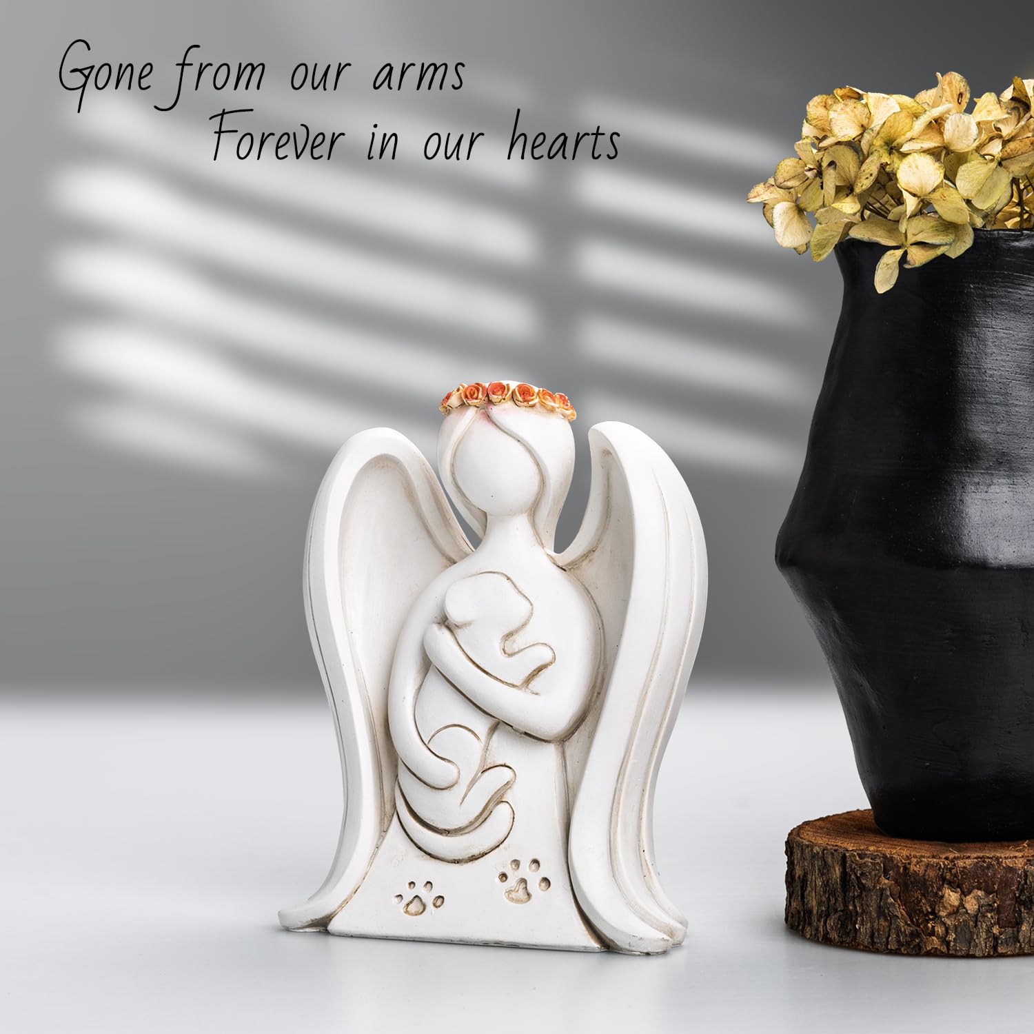 Vessena Dog Memorial Gifts For Loss Of Dog, Pet Memorial Gifts, Resin Angel Statues,Sculpting Angels, Pet Sympathy Bereavement