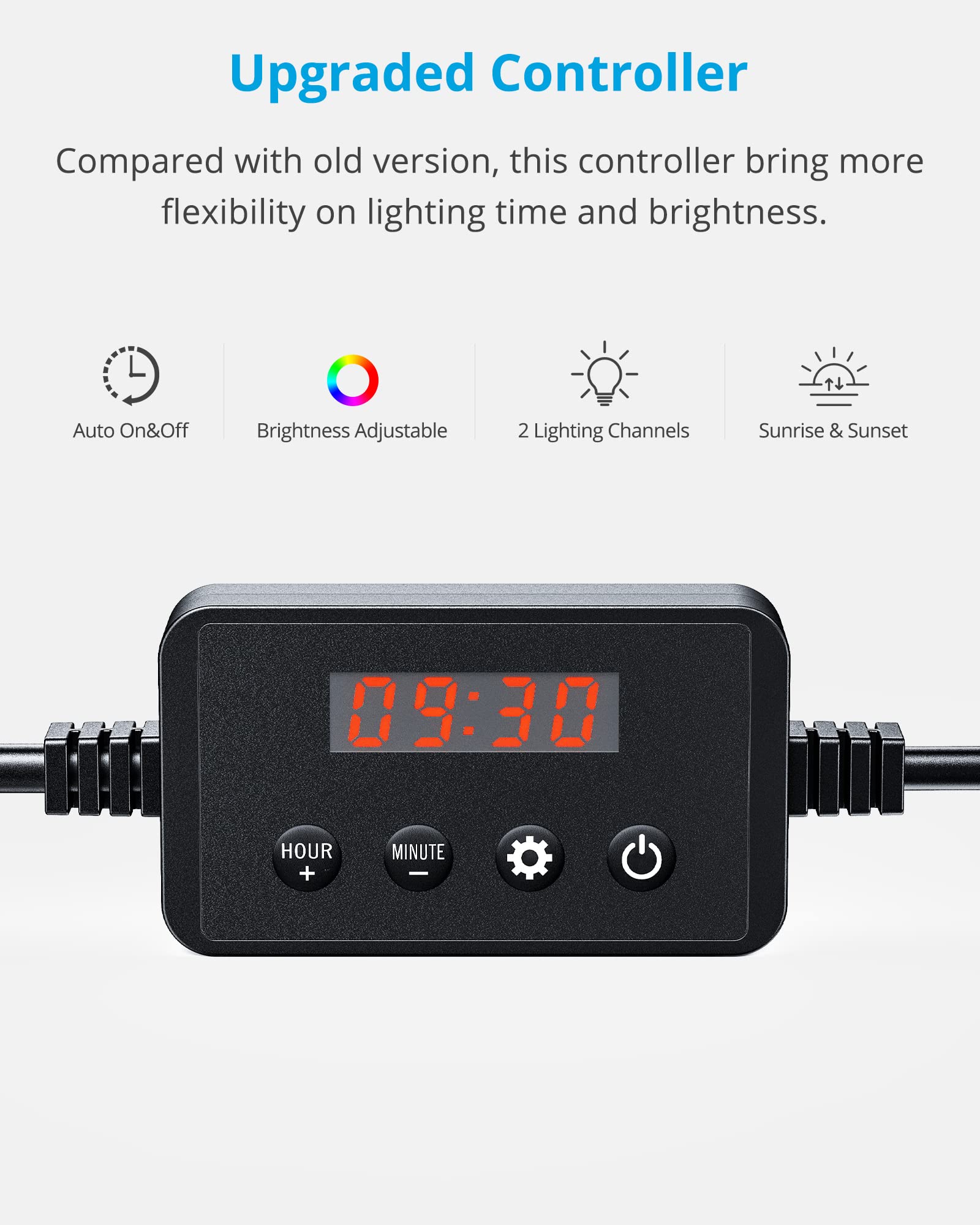 Nicrew Classicled Plus Planted Aquarium Light, Full Spectrum Led Fish Tank Light For Freshwater Plants, 24 To 30 Inch, 18 Watts