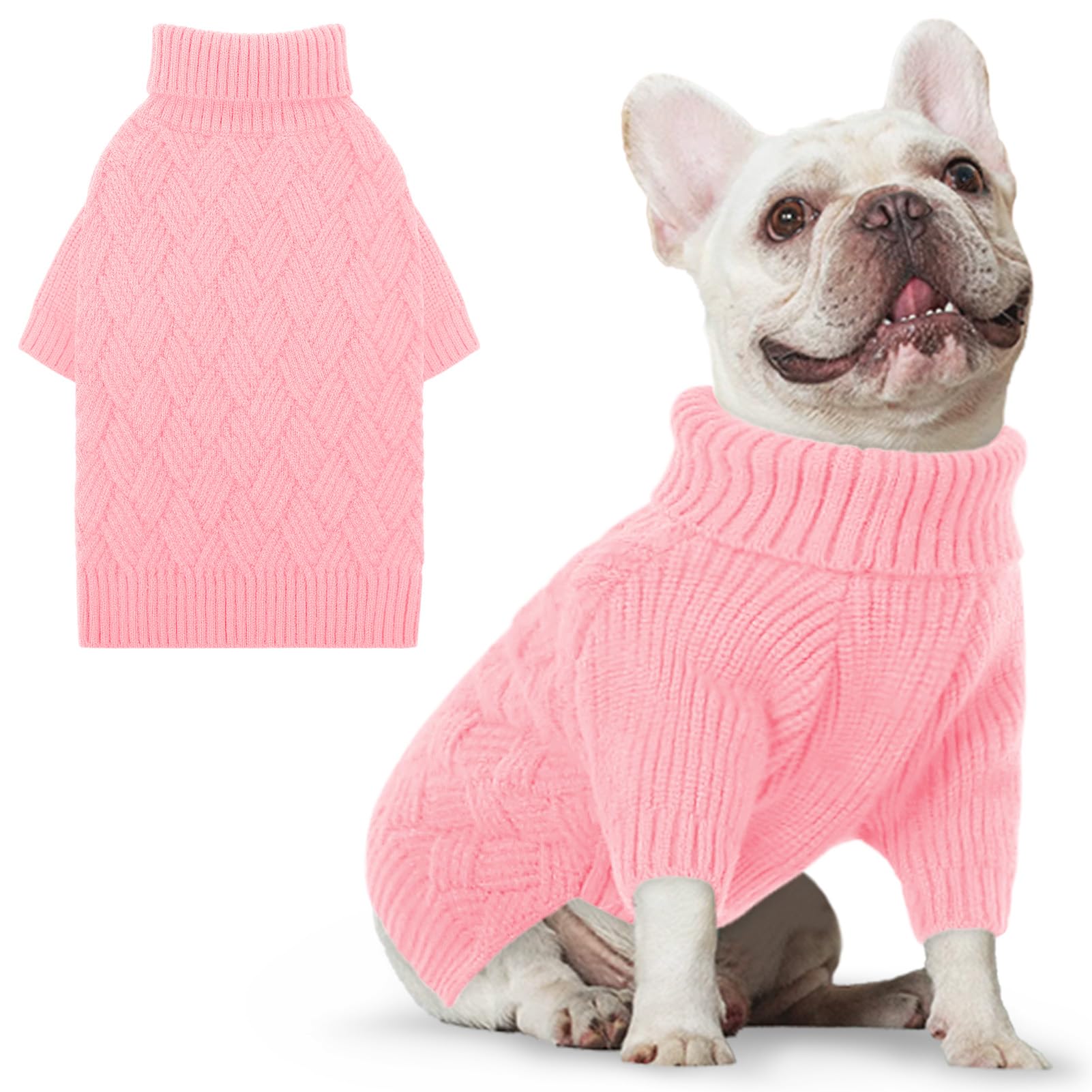 AOFITEE Small Dog Sweater, XS Dog Sweater, Warm Dog Halloween Sweater, Dog Winter Sweater for Small Dogs Girl Boy, Turtleneck Th