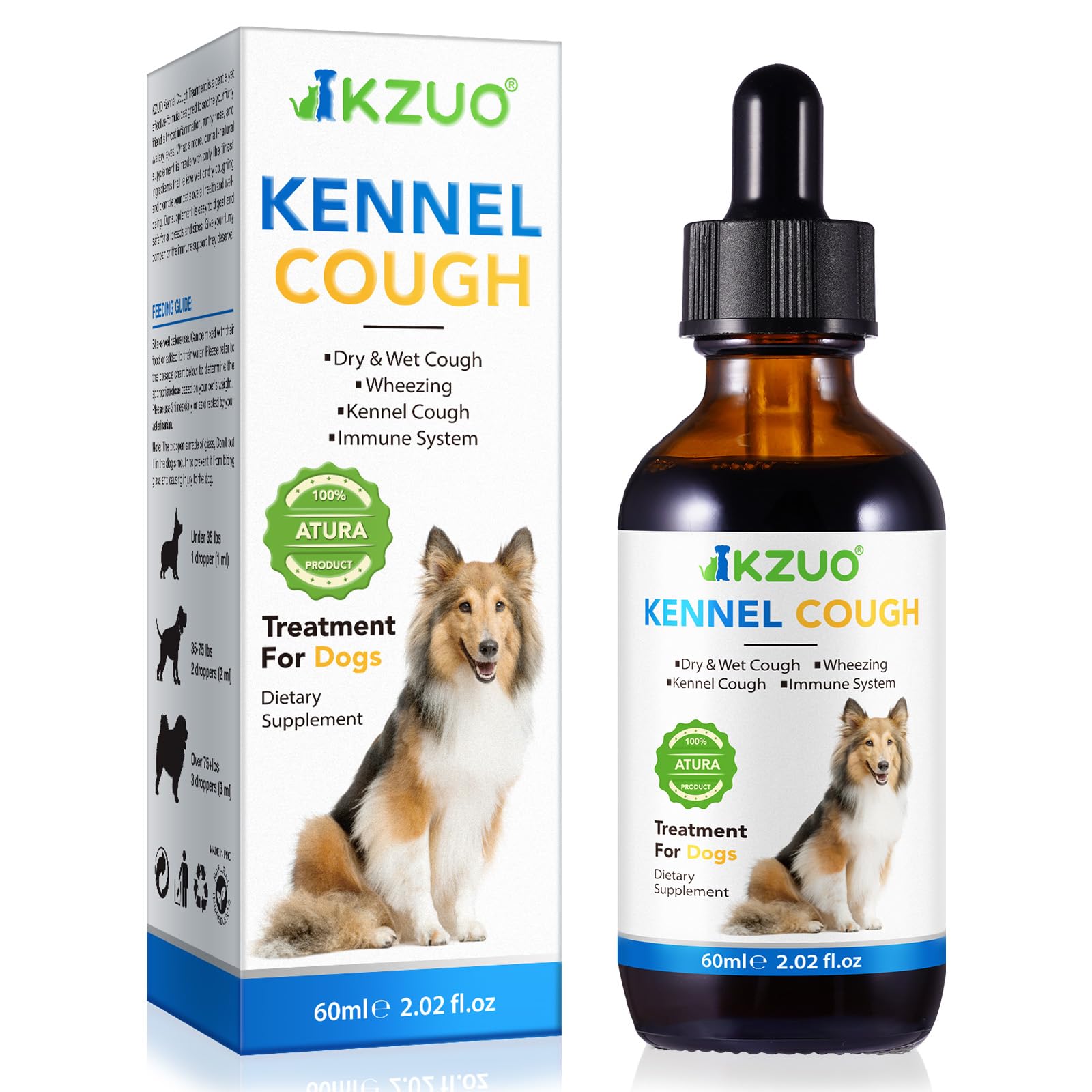 Dog Cough Treatment - Kennel Cough Drops For Dogs, 100% Natural Cough Supplement For Dogs, Allergy Relief Supplement For Dogs, H