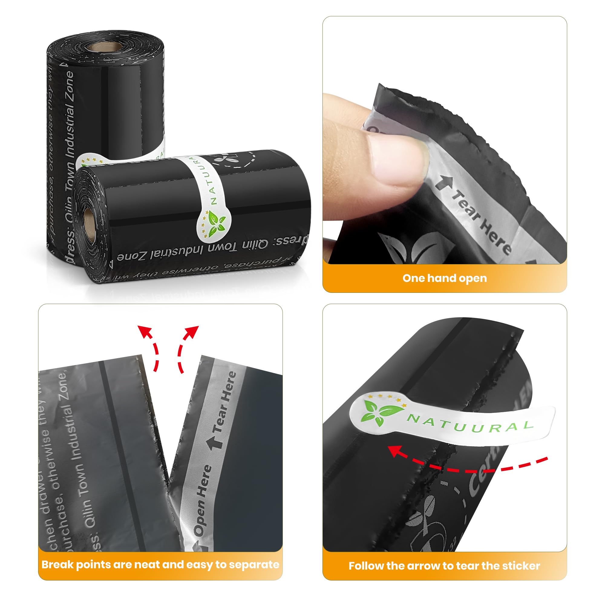 Certified Compostable Dog Poop Bags-270Bags 18Rolls, Poop Bags For Dogs Made Of Cornstarch - Astm D6400 By Usa, Unscented, Suita