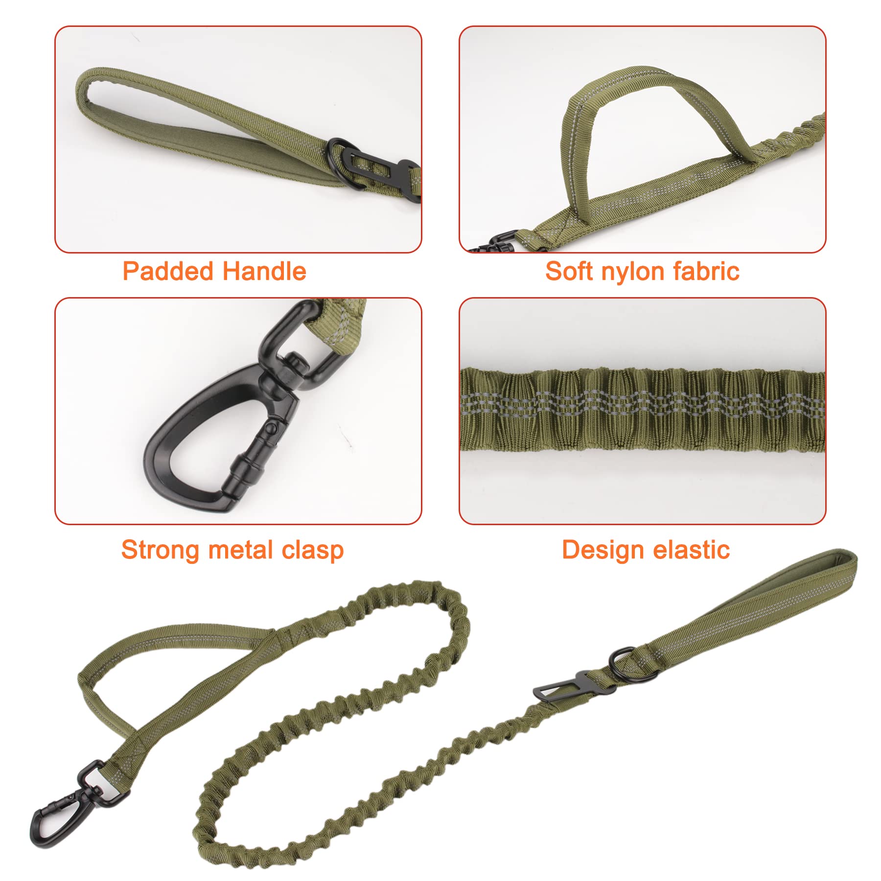 Kcucop Tactical Dog Collar, Heavy Duty Dog Collar With Handle And Metal Buckle, Military Thick Dog Collars For Medium And Large