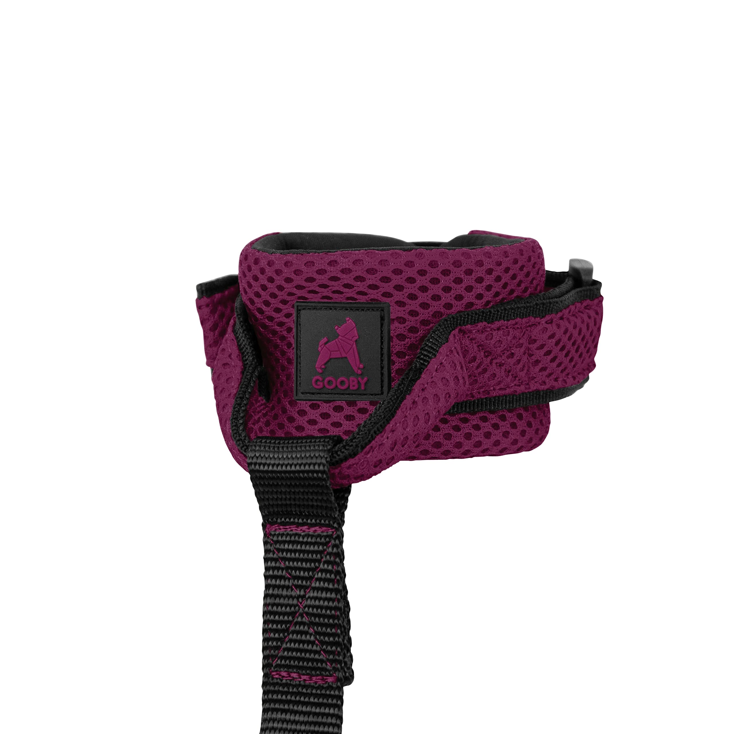 Gooby Soft Mesh Wrist Band Surfer Leash - Purple, 6 Ft - Comfortable Hands Free Leash With Elastic Band For Small, Medium And Large Dogs