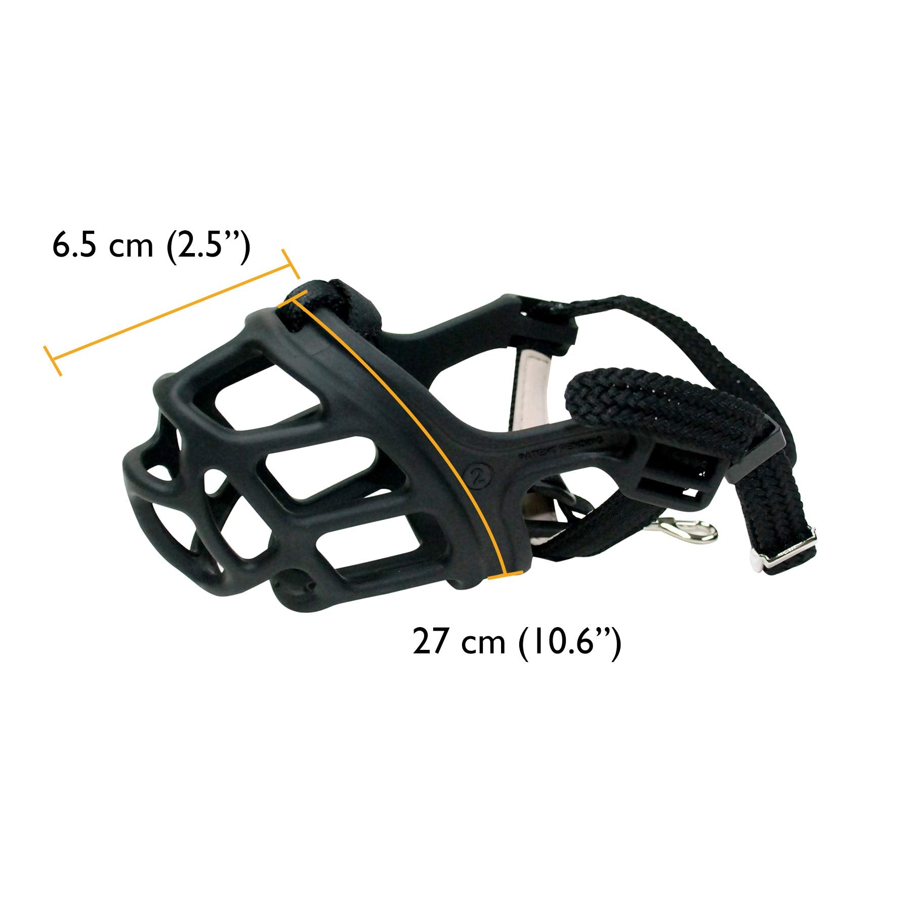 ZEUS Alpha TPR Muzzle for Small Dogs, Comfort Fit Design Prevents Biting, Barking and Chewing, Black
