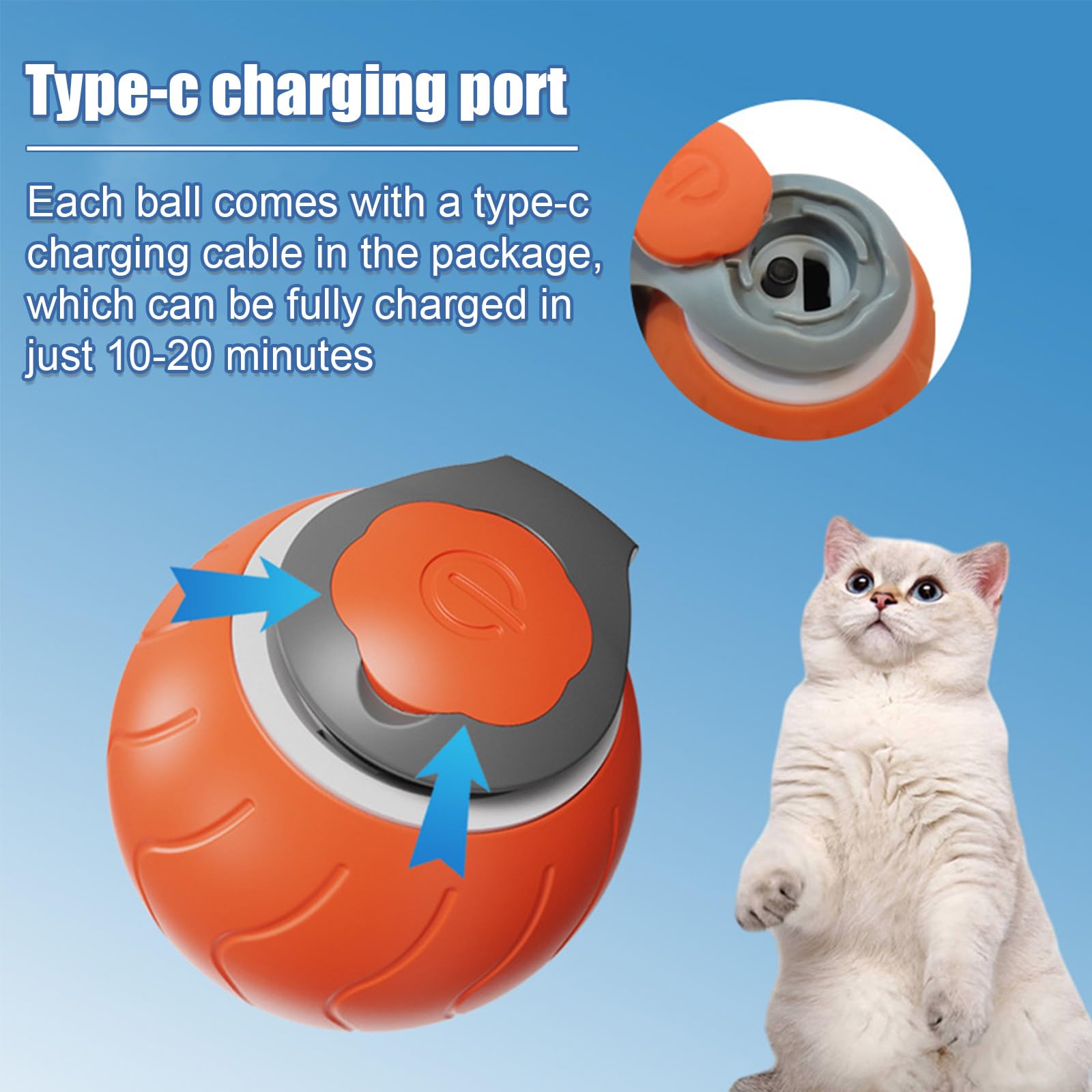 2Pc Speedyi Tail 2.0,Speedyi Tail Cat Toys,Interactive Cat Toy Ball For Indoor Cats,Smart And Moving Toy Ball For Cat/Dog,Two Sp